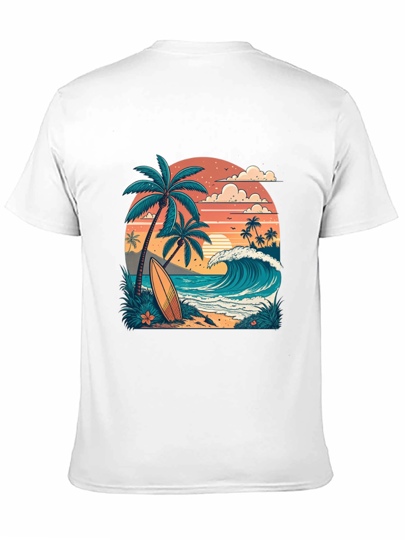 Tropical Surf T-Shirt - Beach Vibes