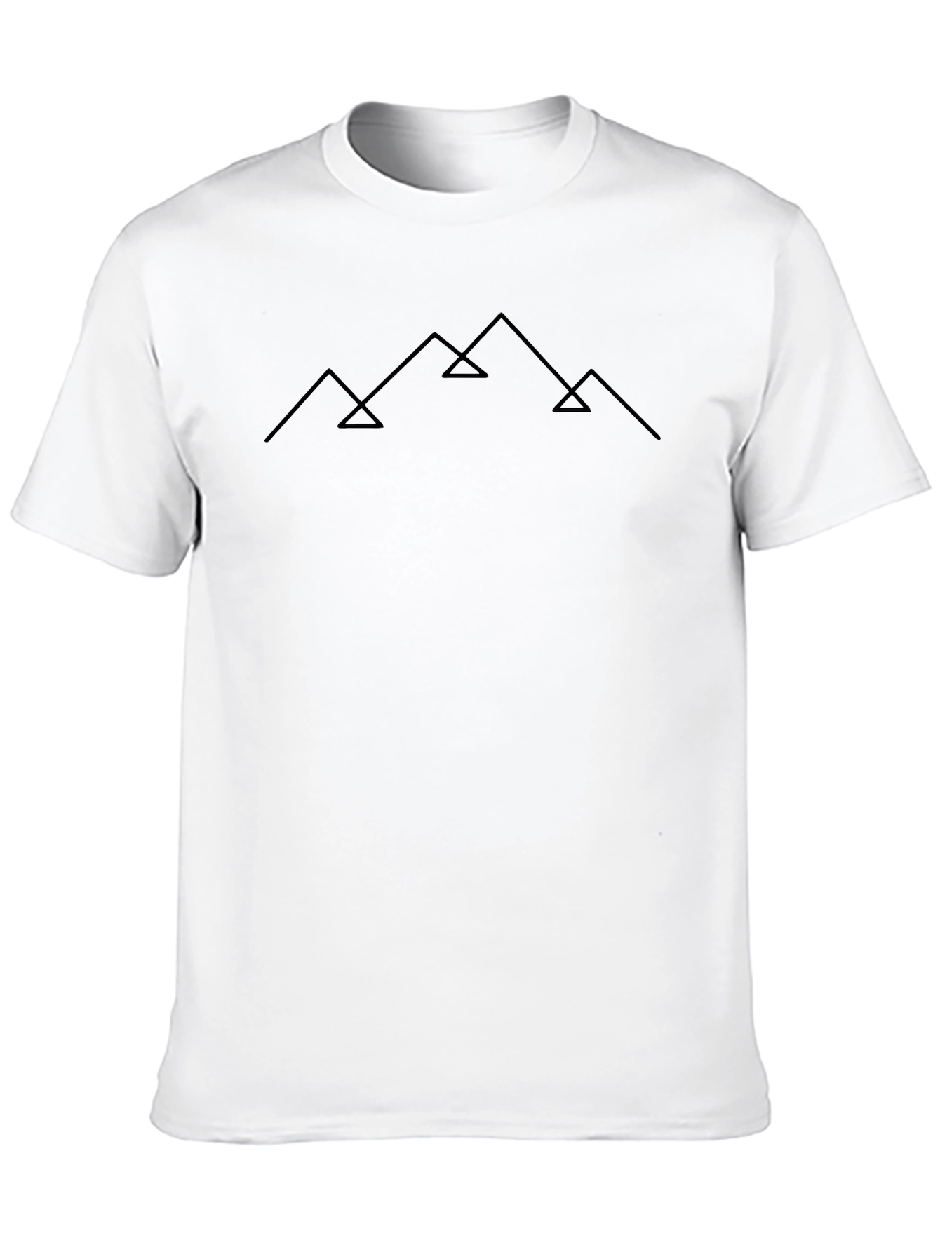 Minimalist Mountain Peak Line Art T-Shirt