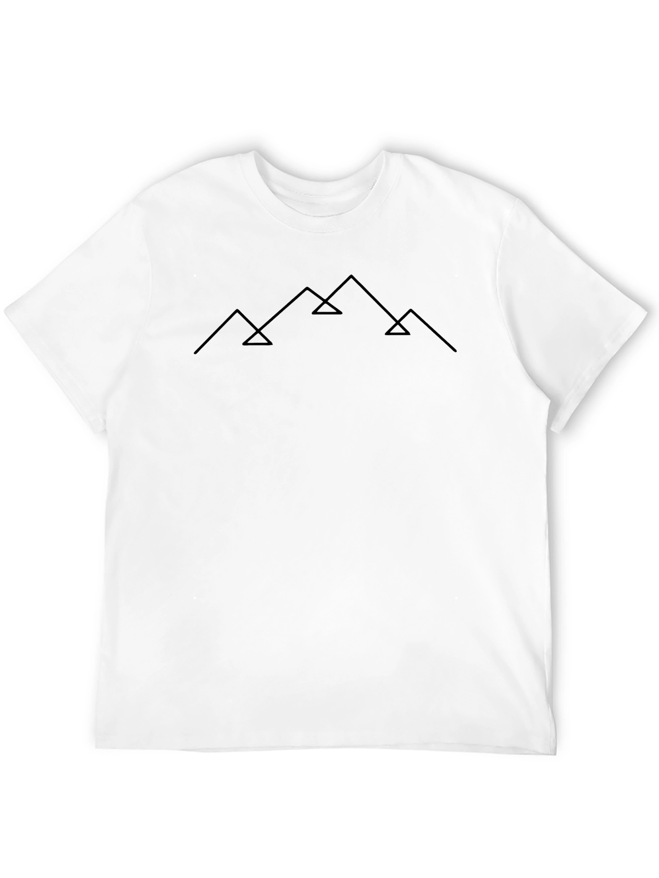 Minimalist Mountain Peak Line Art T-Shirt