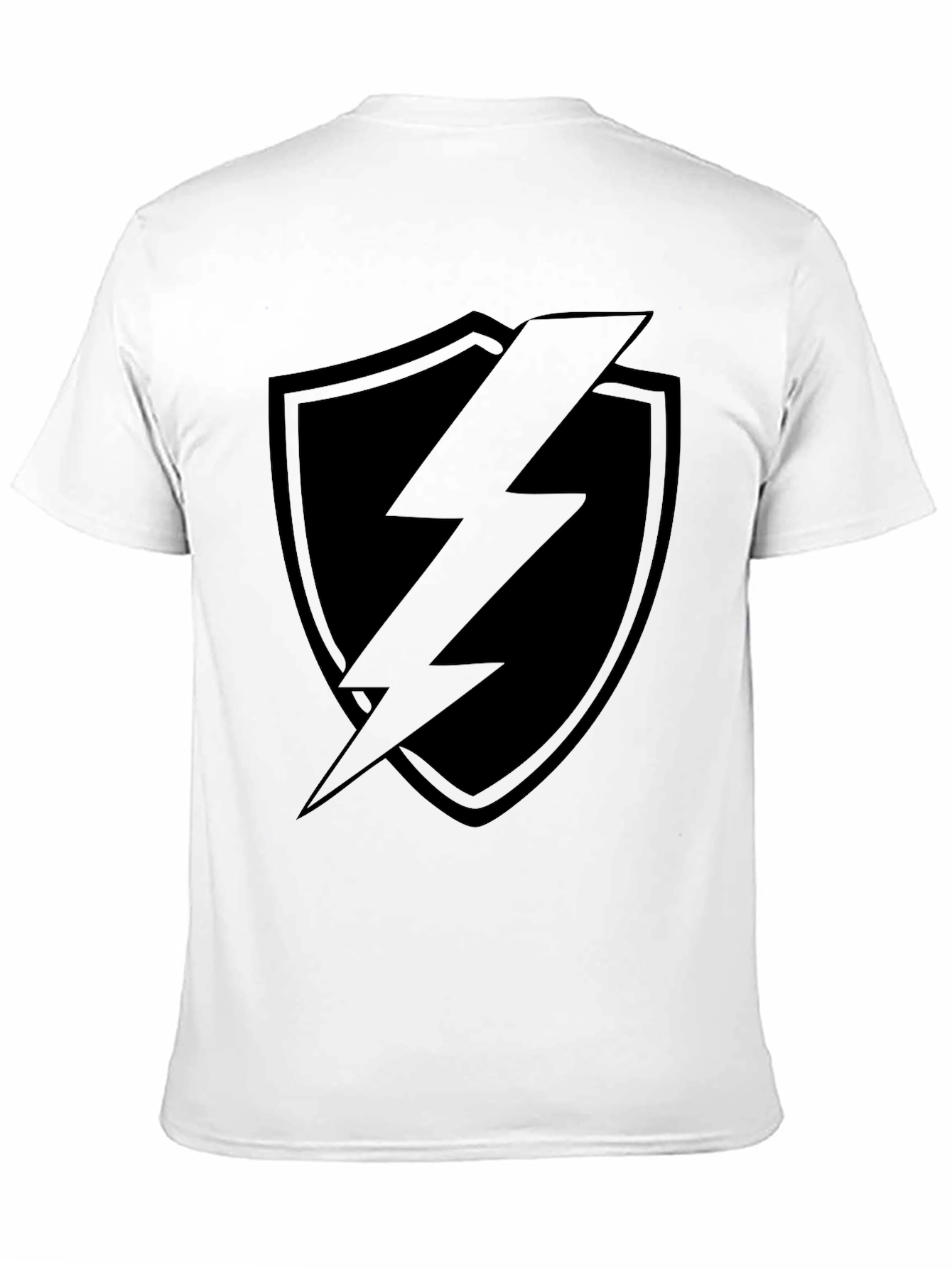 Black Lightning Bolt Shield Graphic T-Shirt