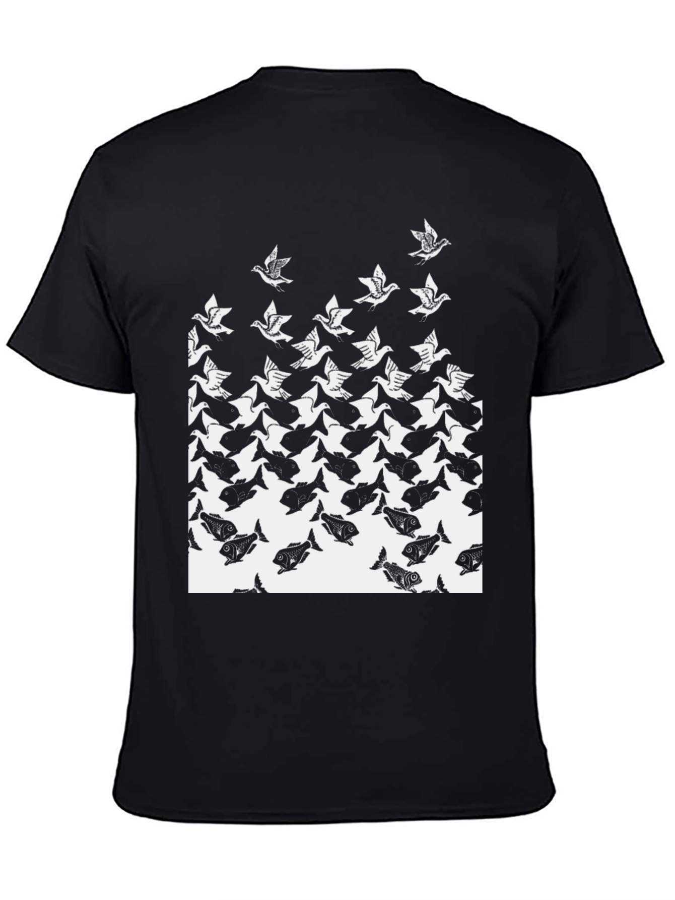 Transforming Fish to Bird Graphic Tee