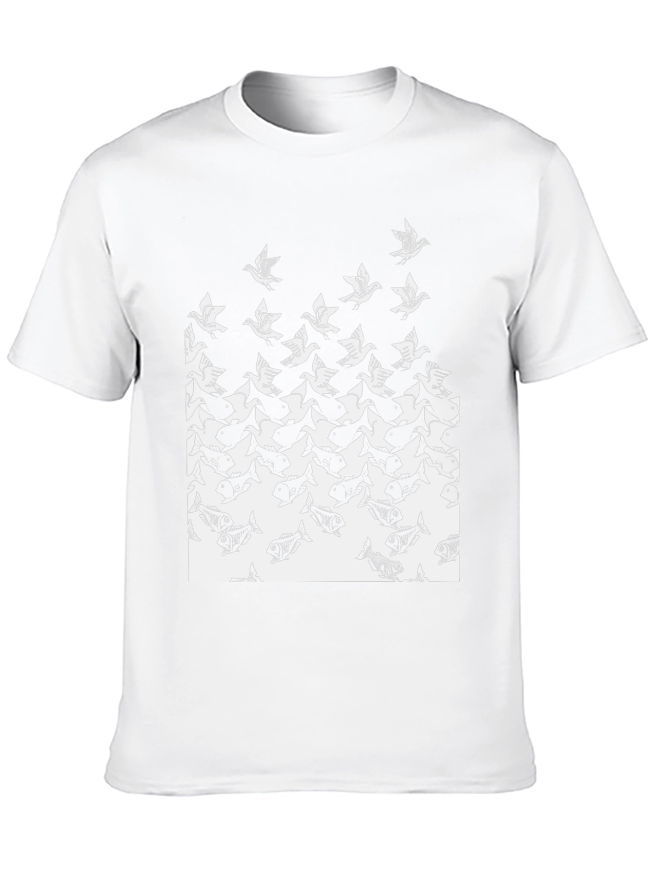Transforming Fish to Bird Graphic Tee