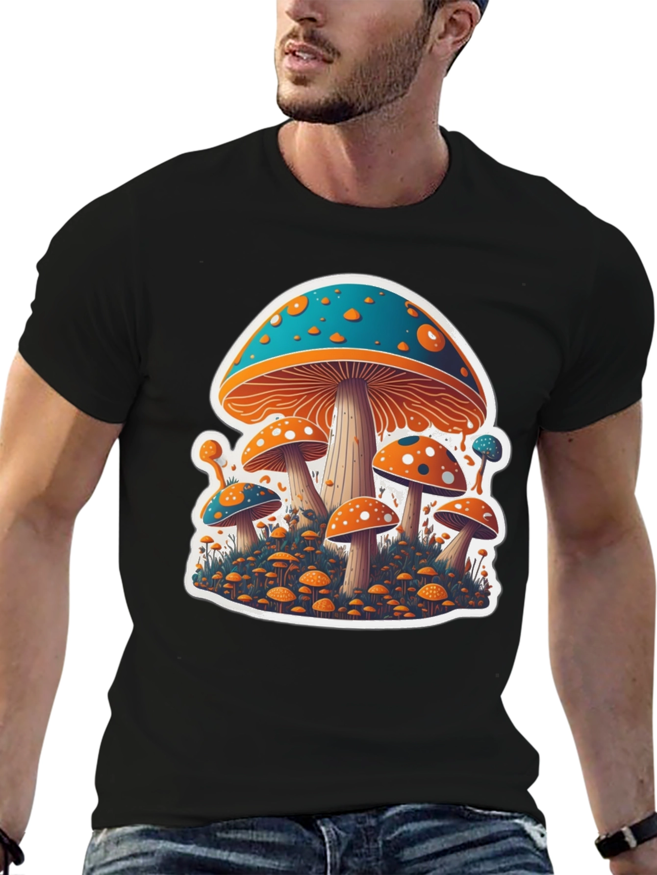 Funky Mushroom Graphic Tee
