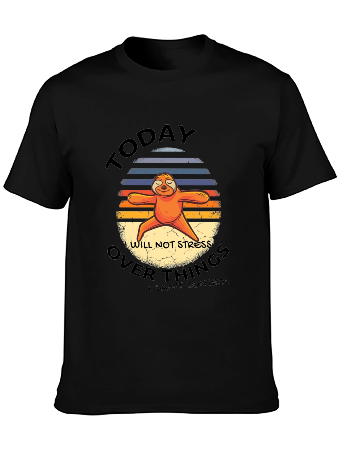 Funny Sloth Yoga T-Shirt - No Stress