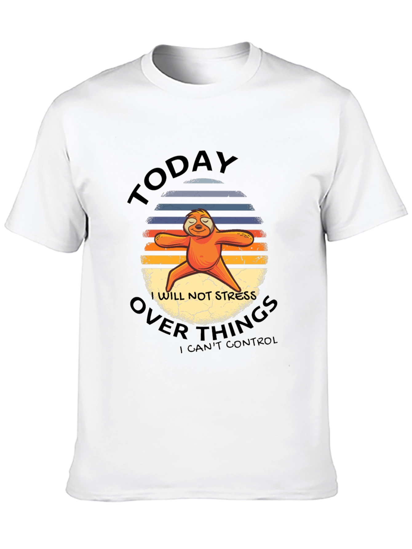 Funny Sloth Yoga T-Shirt - No Stress