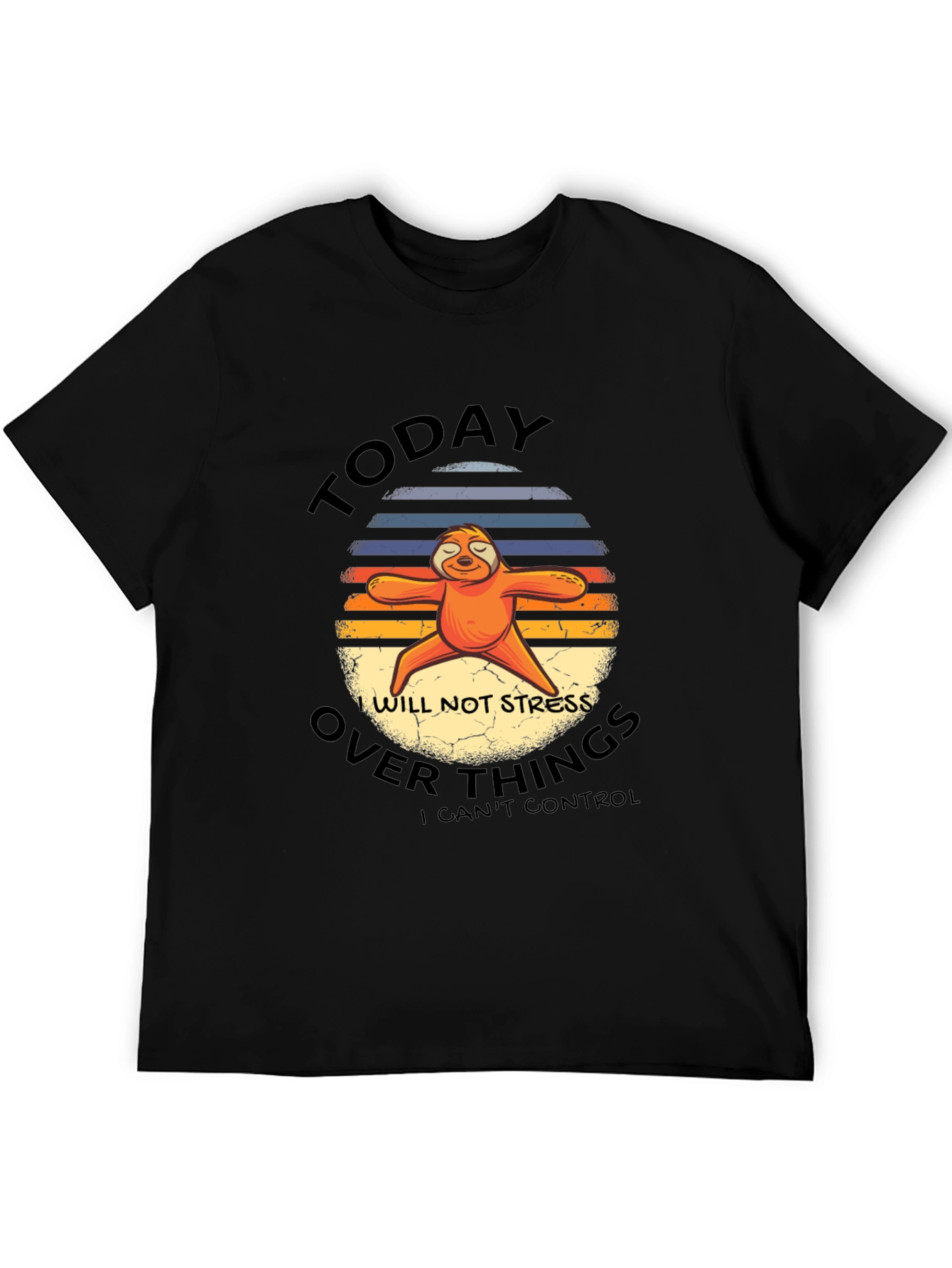Funny Sloth Yoga T-Shirt - No Stress