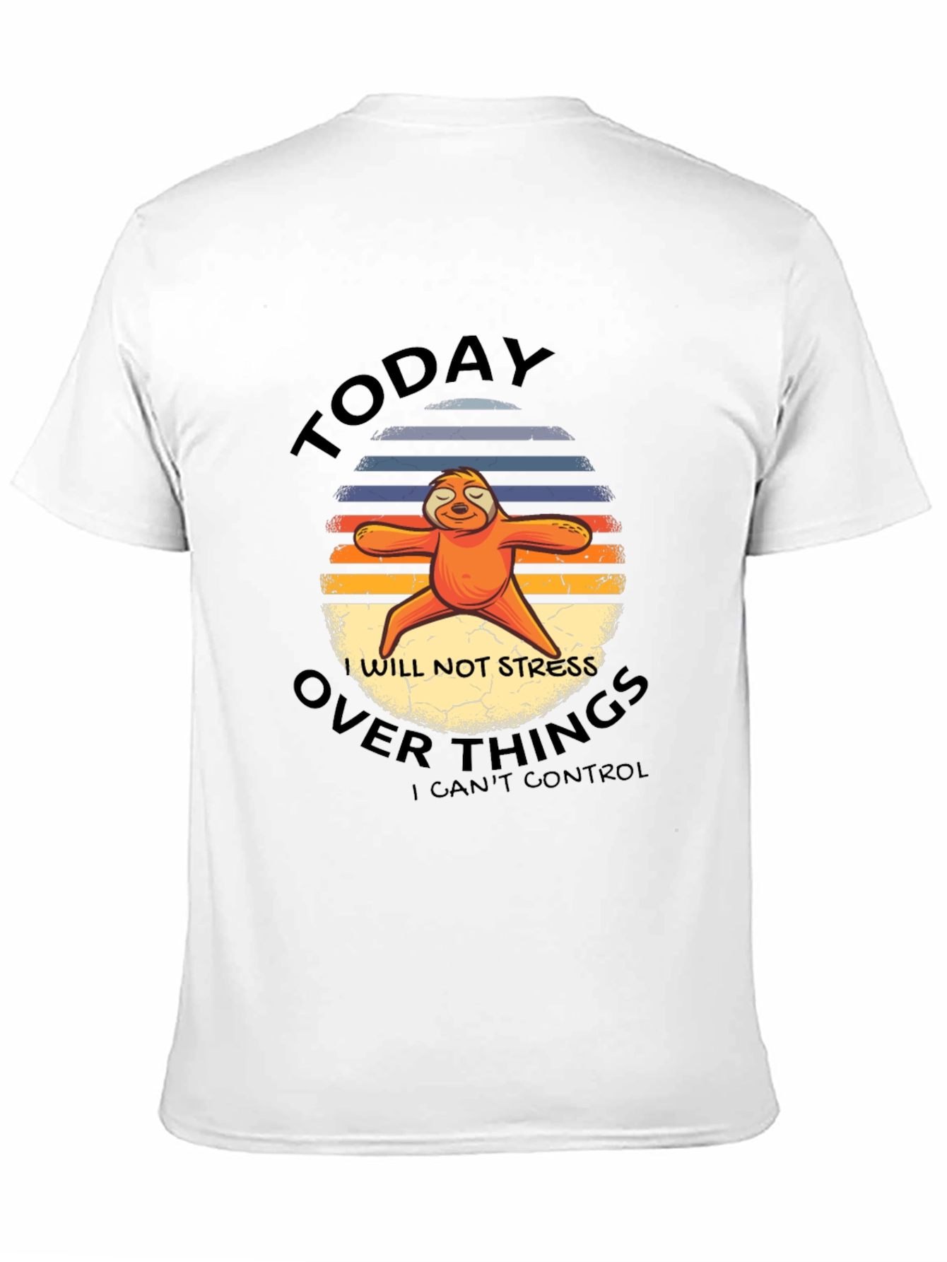 Funny Sloth Yoga T-Shirt - No Stress