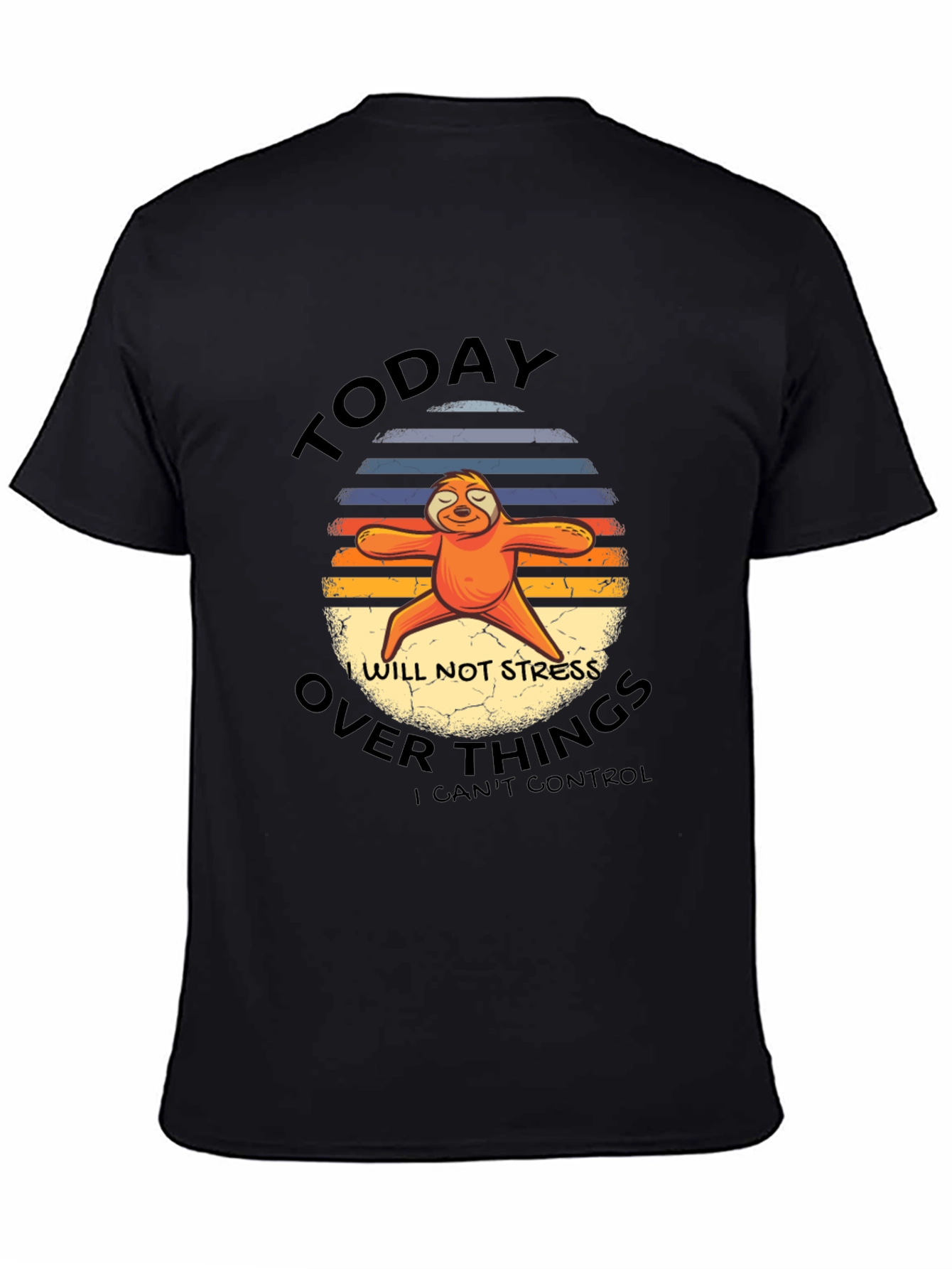 Funny Sloth Yoga T-Shirt - No Stress