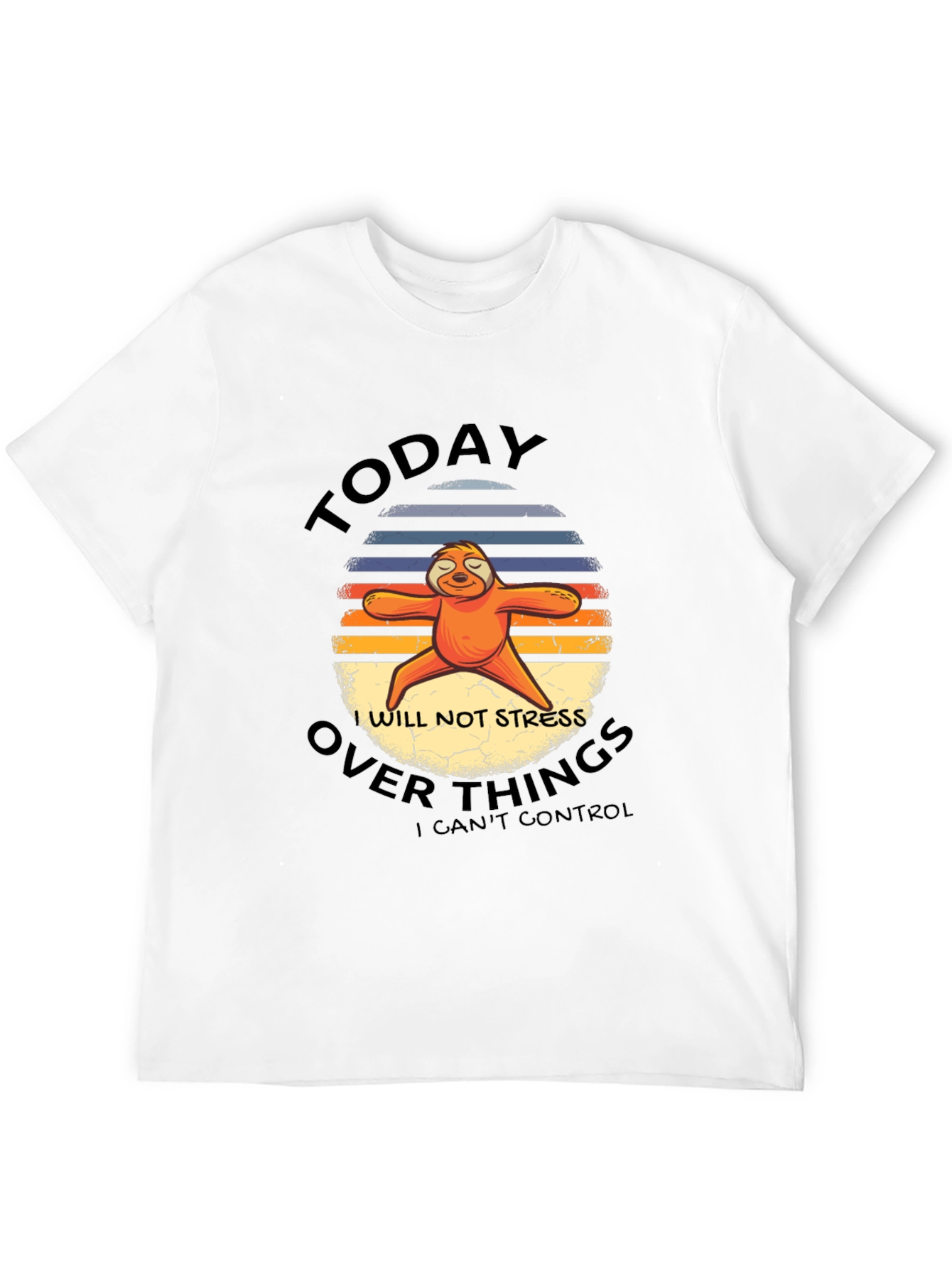 Funny Sloth Yoga T-Shirt - No Stress