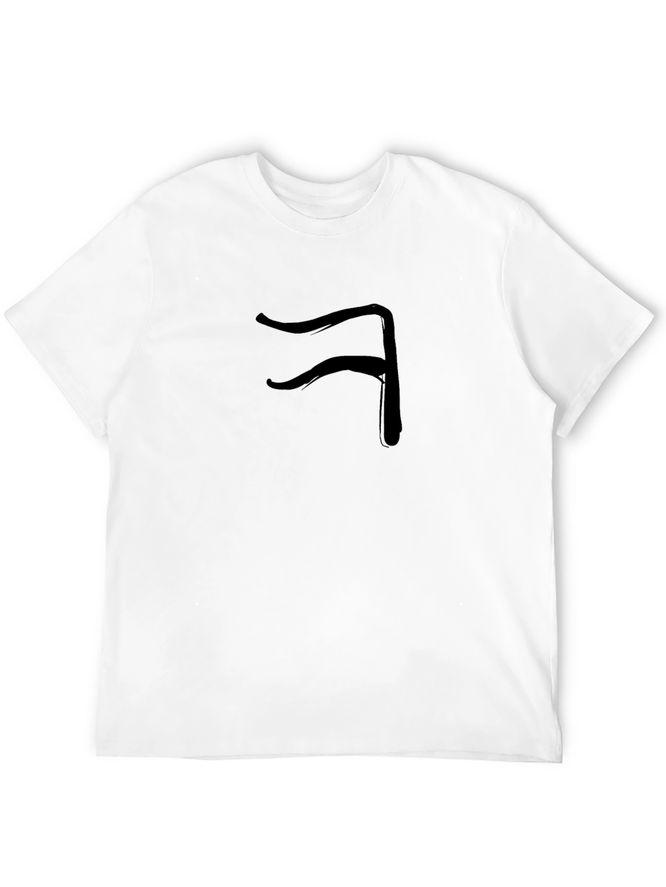 Minimalist Black T-Shirt with Unique Graphic Design