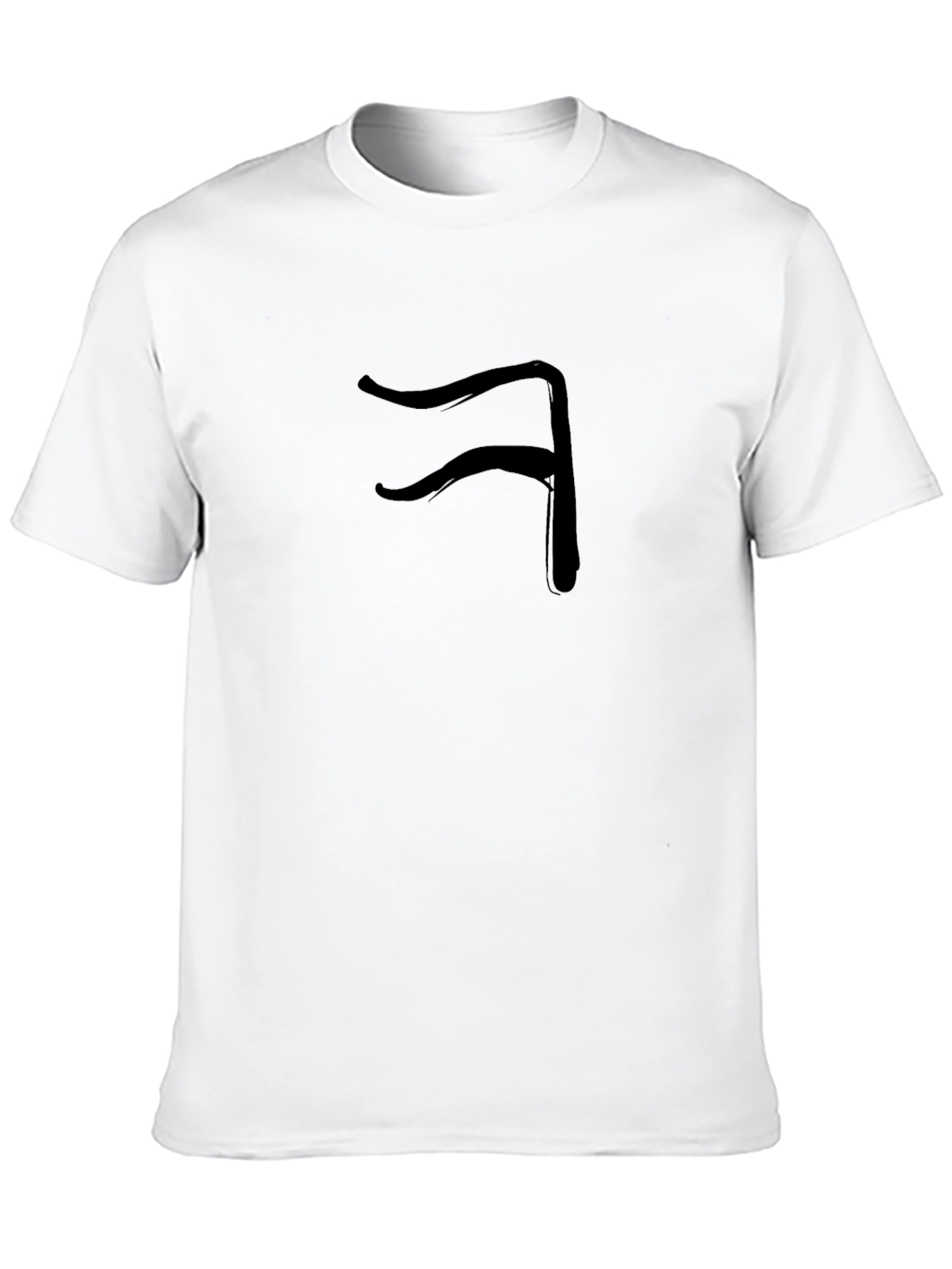 Minimalist Black T-Shirt with Unique Graphic Design