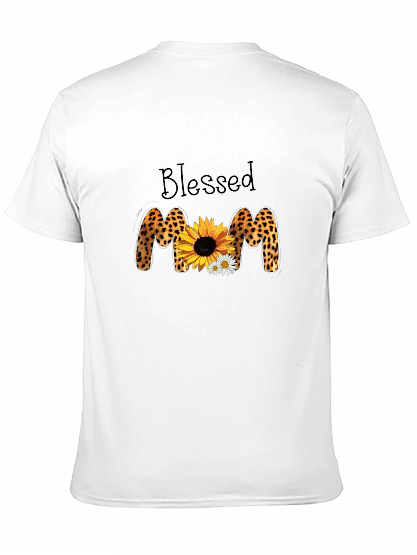Blessed Leopard Sunflower Mom T-Shirt