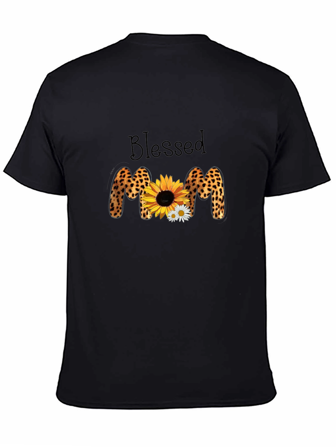 Blessed Leopard Sunflower Mom T-Shirt