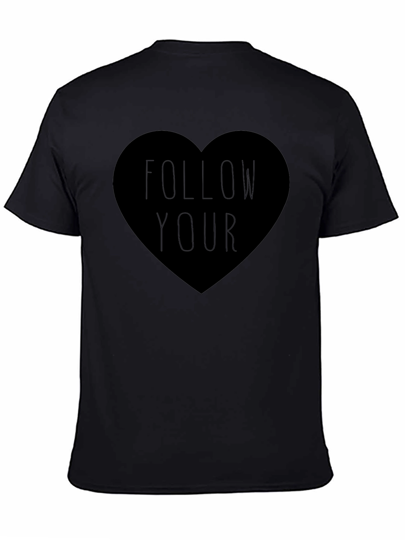 Follow Your Heart Graphic Tee - Black