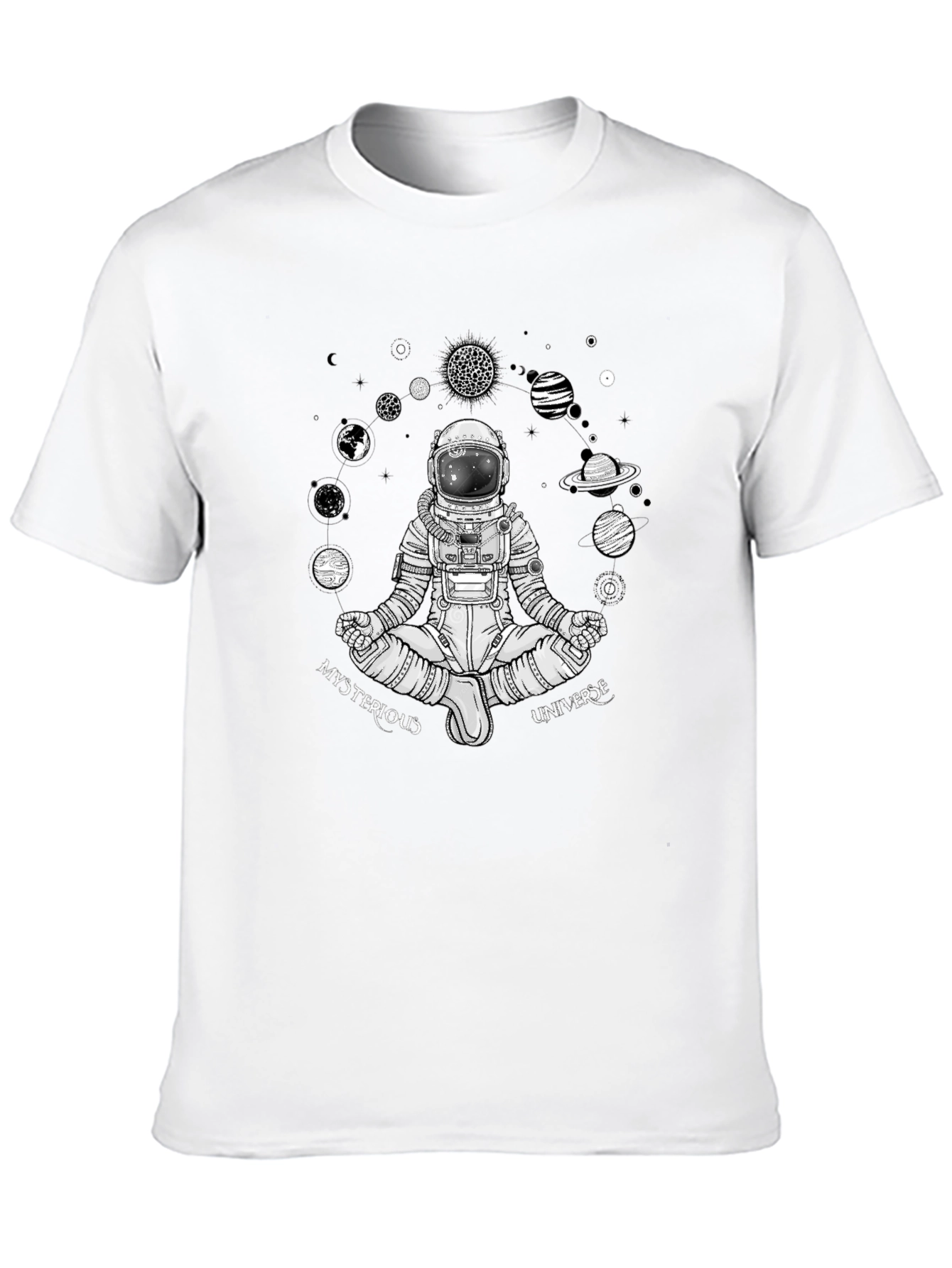 Mysterious Universe Astronaut T-Shirt - Black
