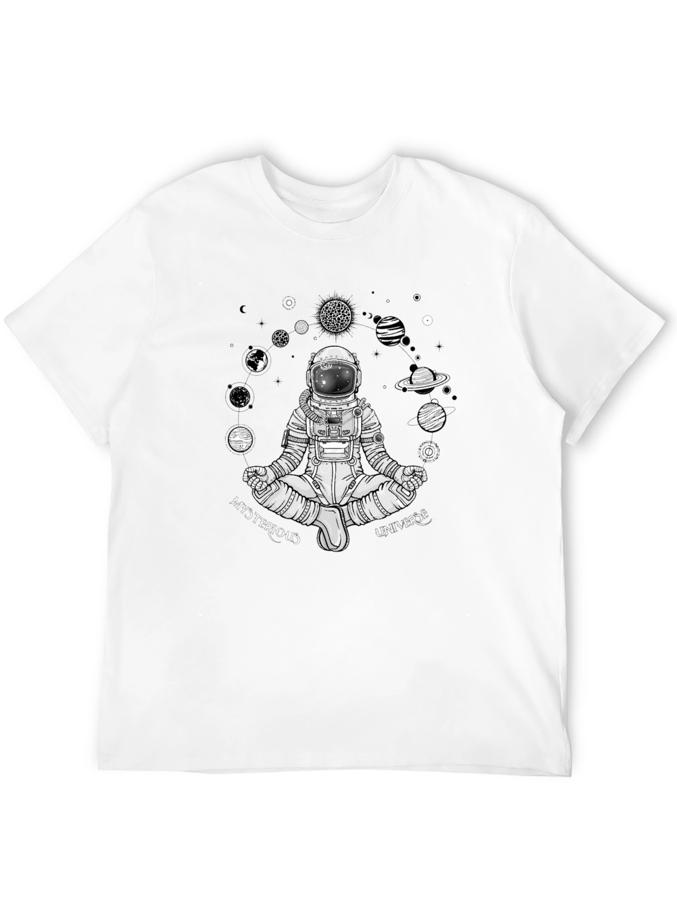 Mysterious Universe Astronaut T-Shirt - Black