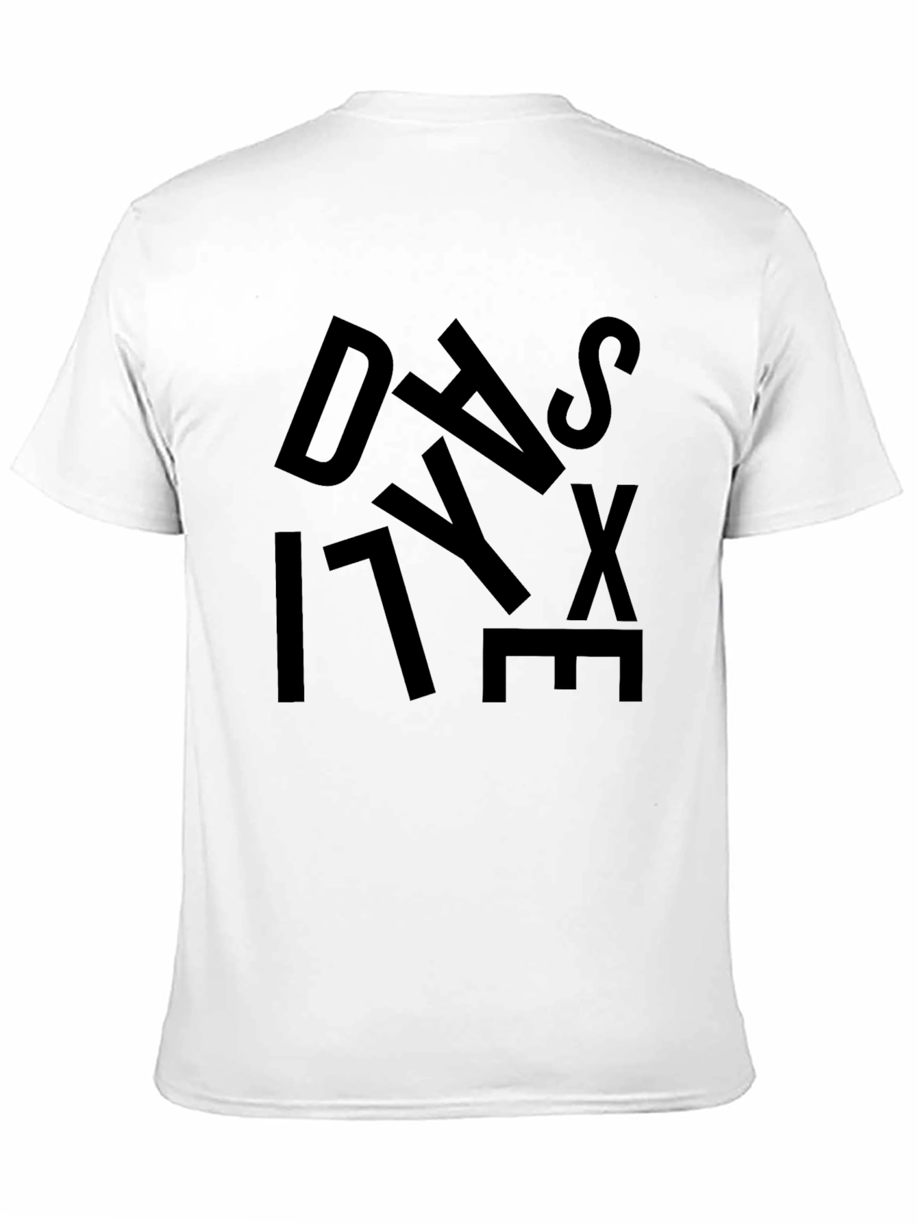 Abstract Letter Graphic Black T-Shirt