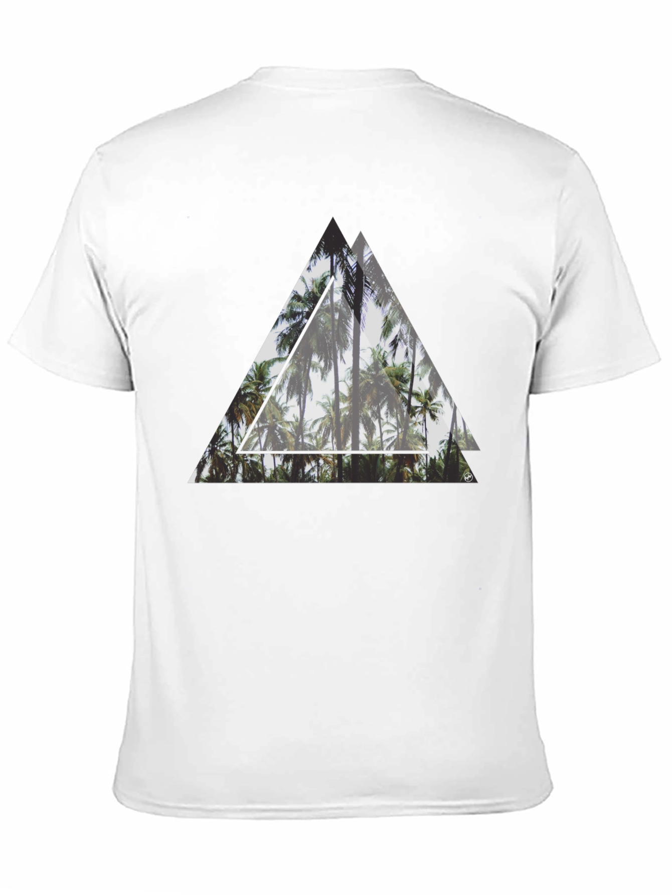 Tropical Palms Triangle Graphic T-Shirt