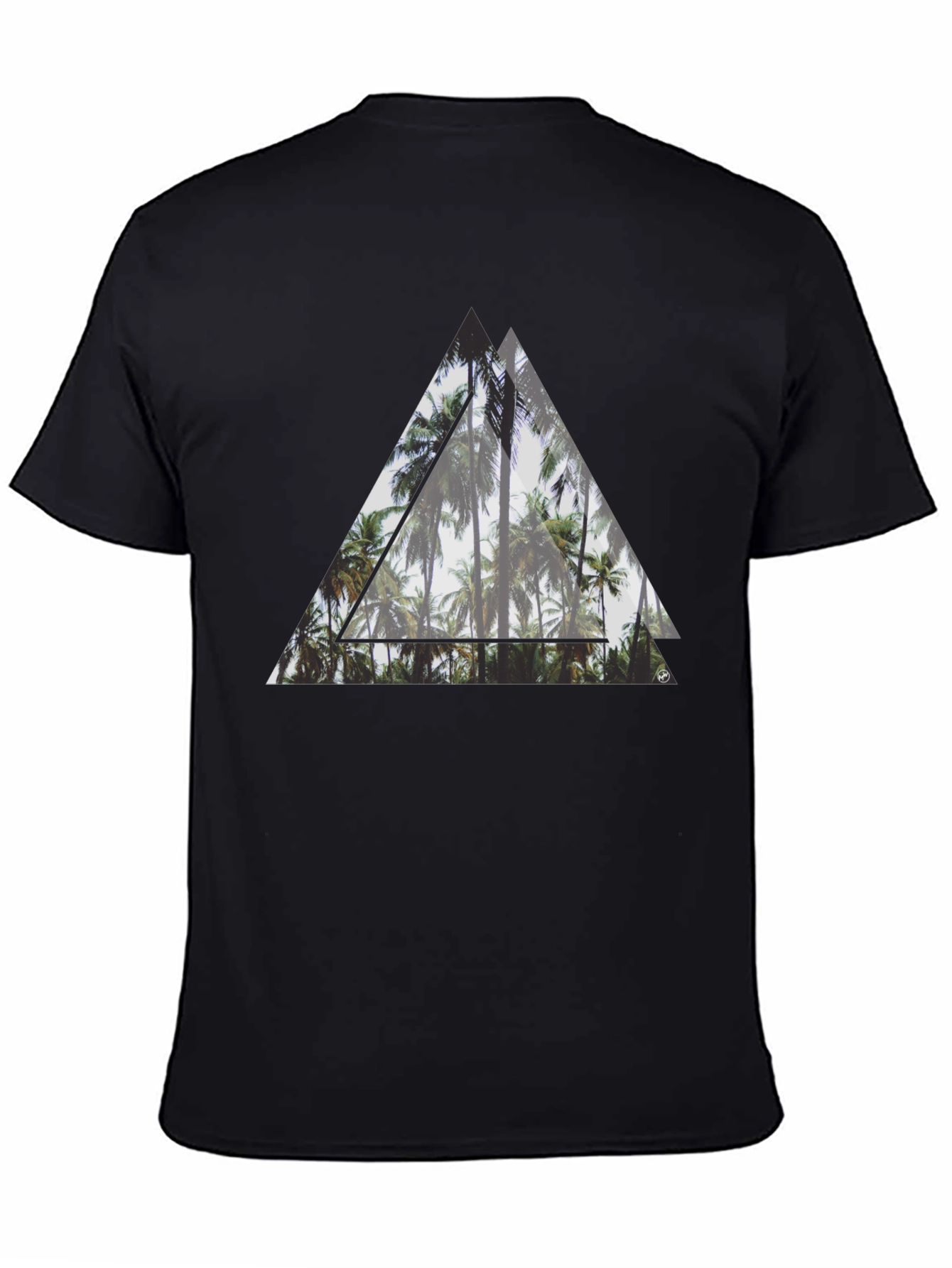 Tropical Palms Triangle Graphic T-Shirt