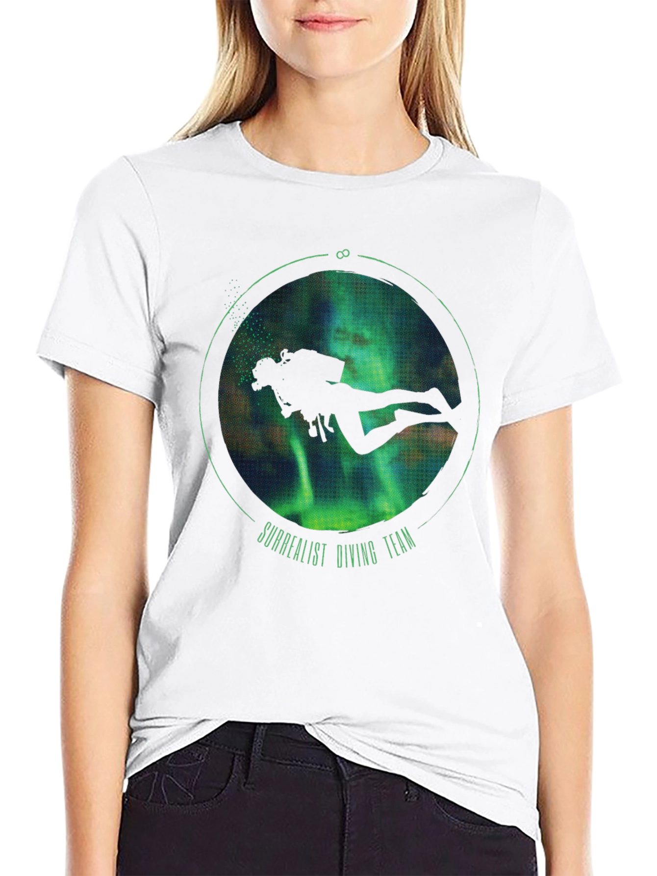 Surrealist Diving Team Black T-Shirt