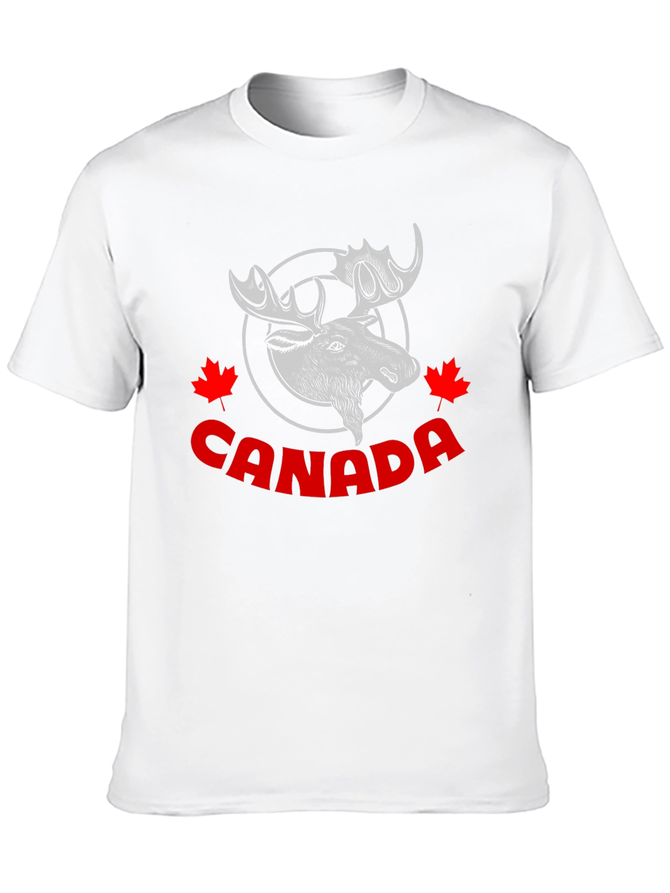 Canada Moose Graphic Tee - Black Cotton T-Shirt