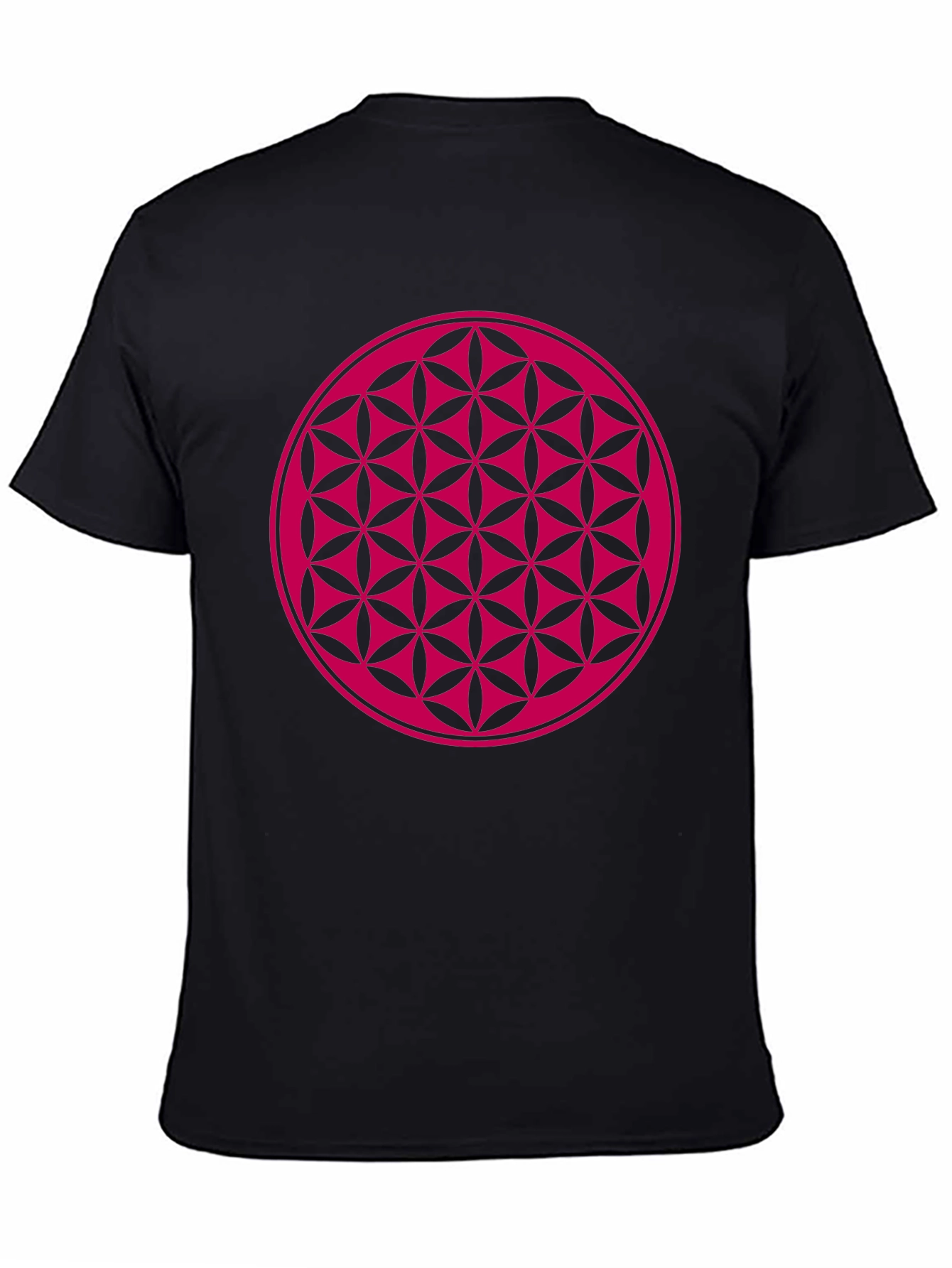 Flower of Life Sacred Geometry Black T-Shirt