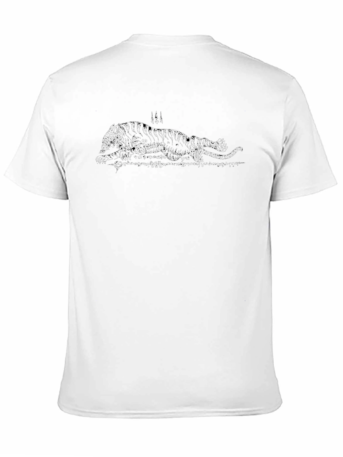 Black Tee with Tiger Design