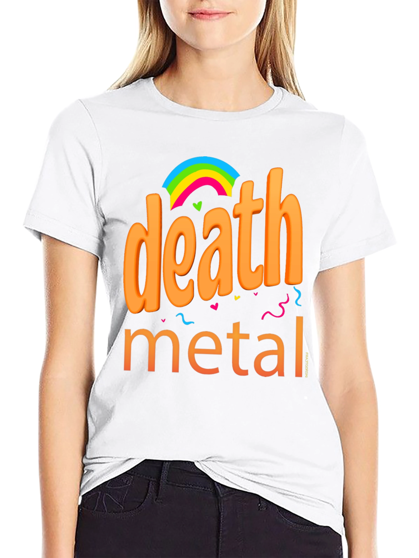 Death Metal Rainbow Graphic Tee - Bold & Edgy