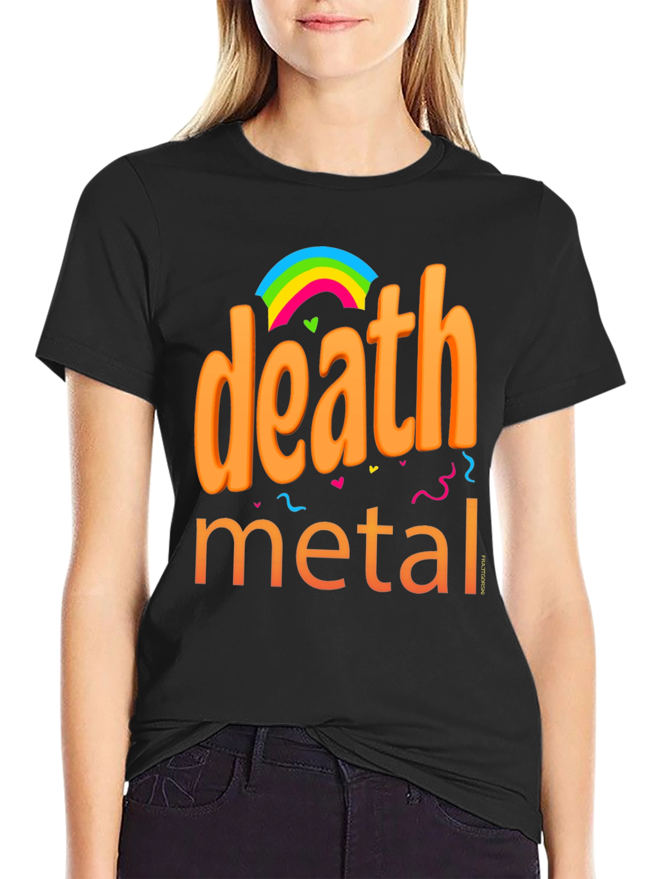 Death Metal Rainbow Graphic Tee - Bold & Edgy