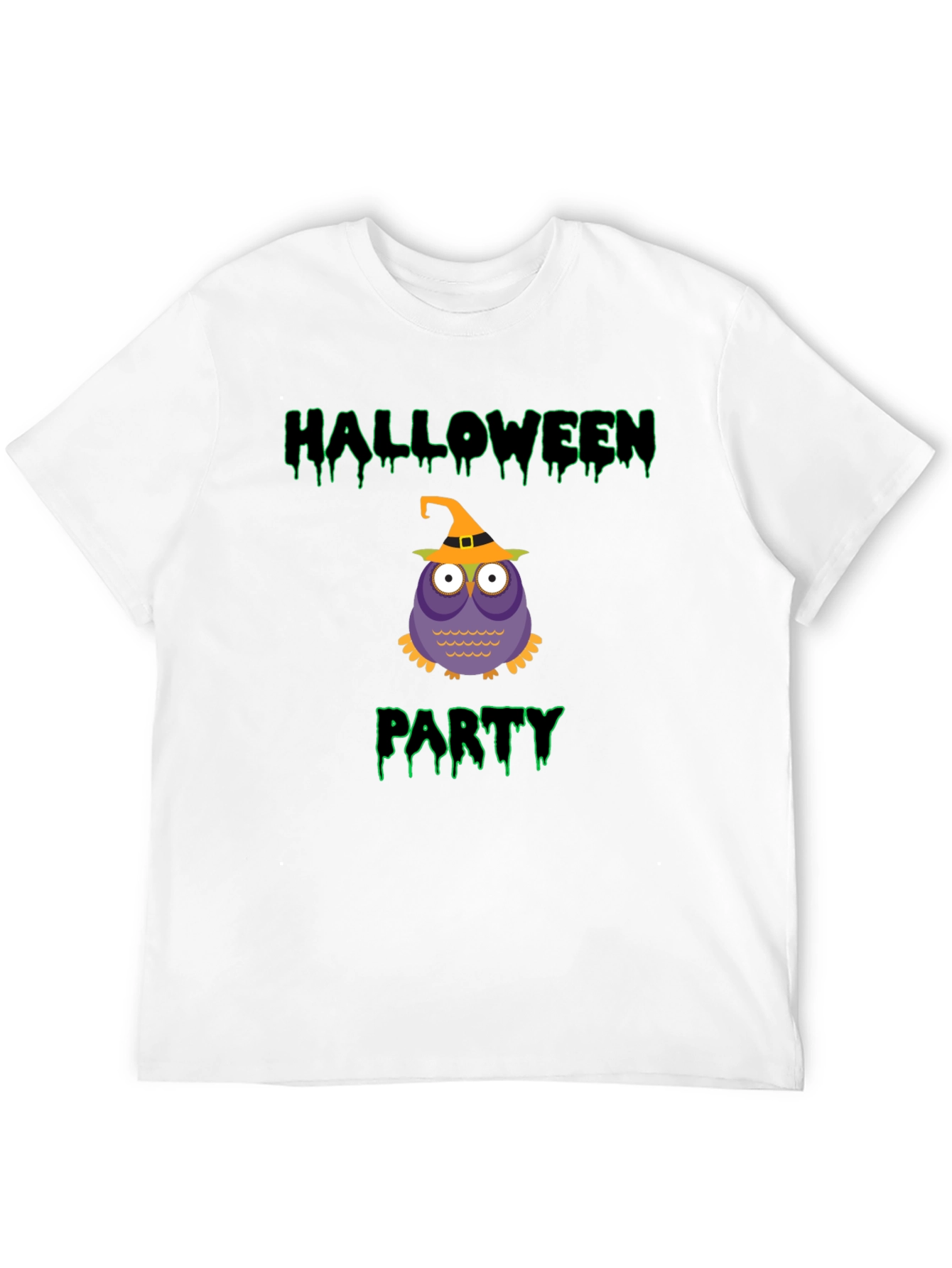 Halloween Owl Party Black T-Shirt