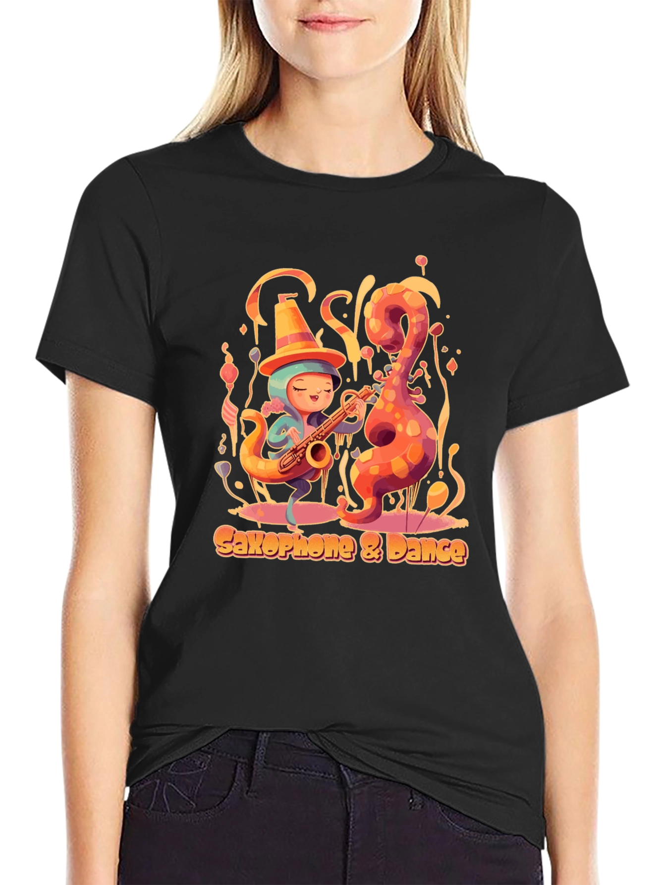 Saxophone Dance Tee - Music Lover Shirt