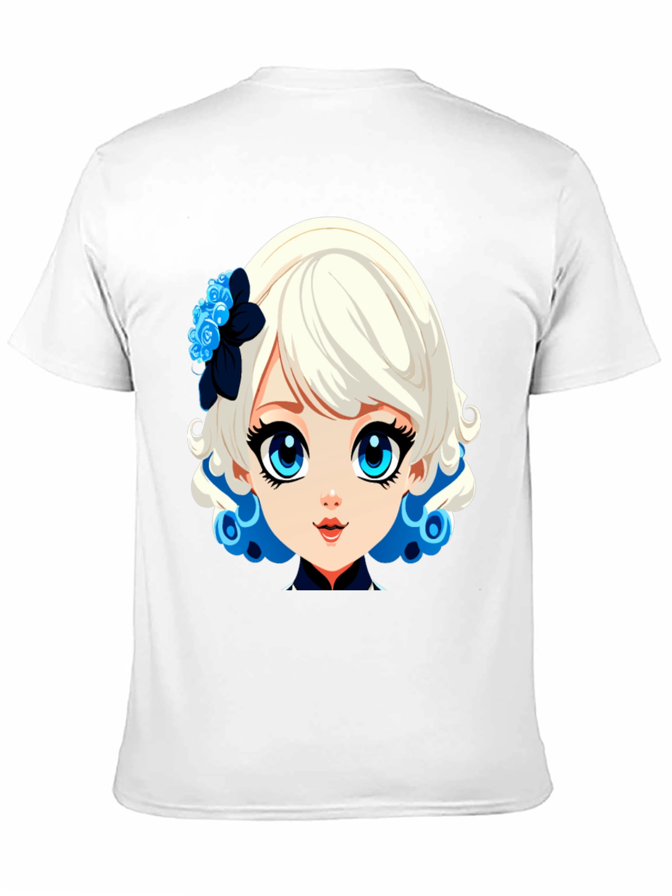 Anime Girl Graphic Tee - Stylish Black Cotton Shirt
