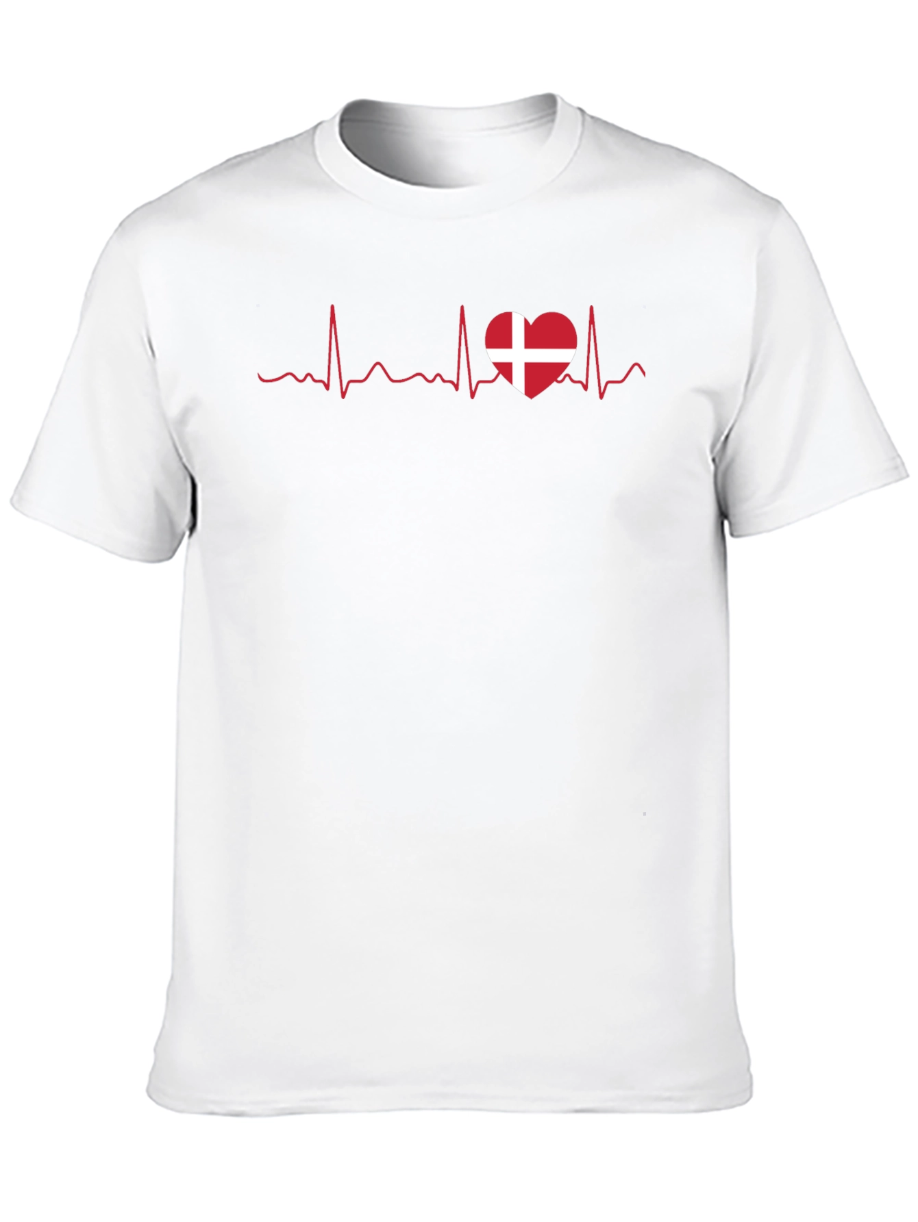 Denmark Heartbeat T-Shirt - Black Tee