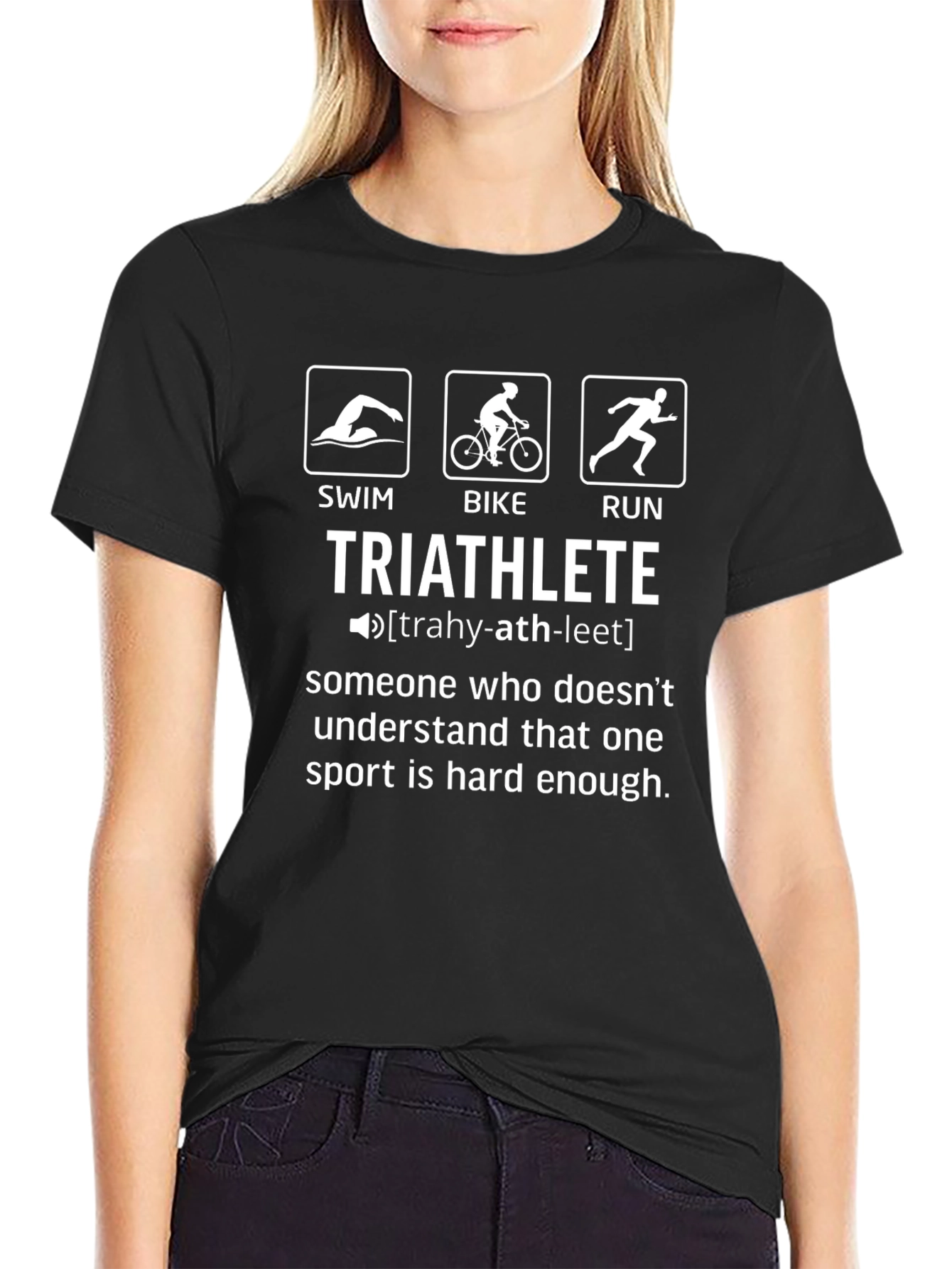 Triathlete T-Shirt - Swim Bike Run Funny Graphic Tee