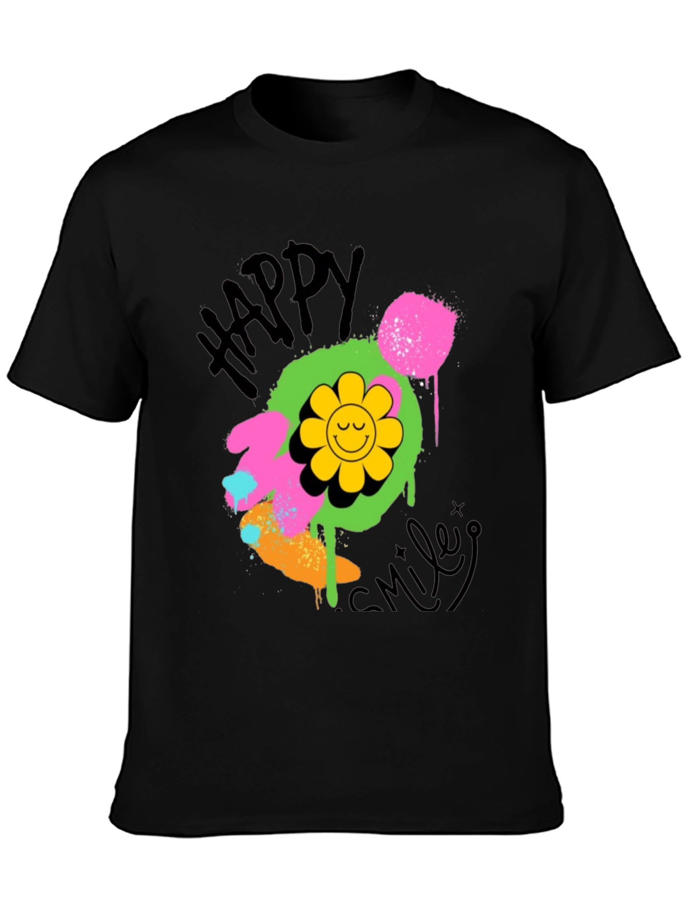 Happy Smiley Graphic T-Shirt