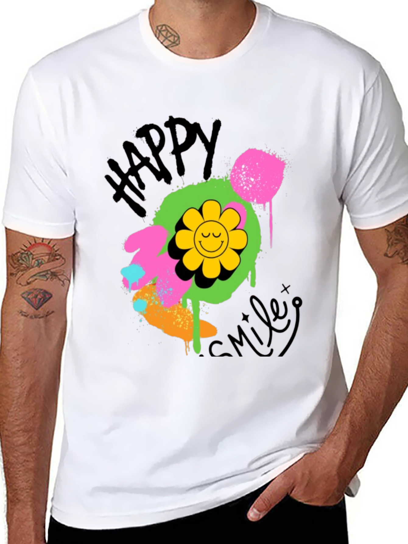 Happy Smiley Graphic T-Shirt