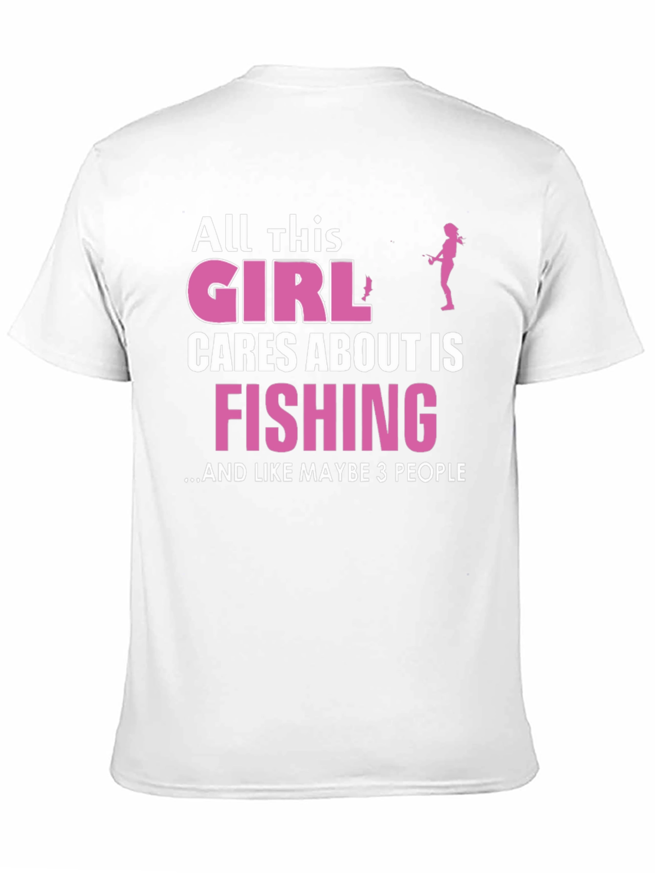 Fishing Girl T-Shirt - Black