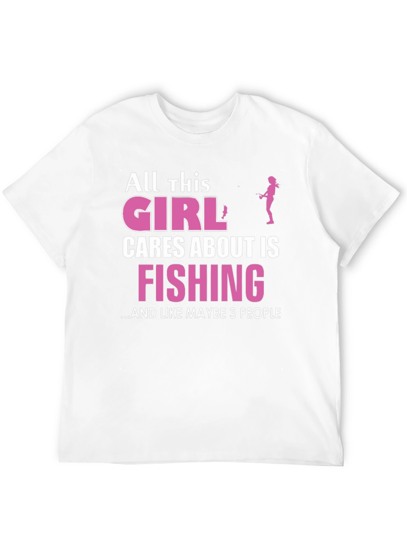 Fishing Girl T-Shirt - Black