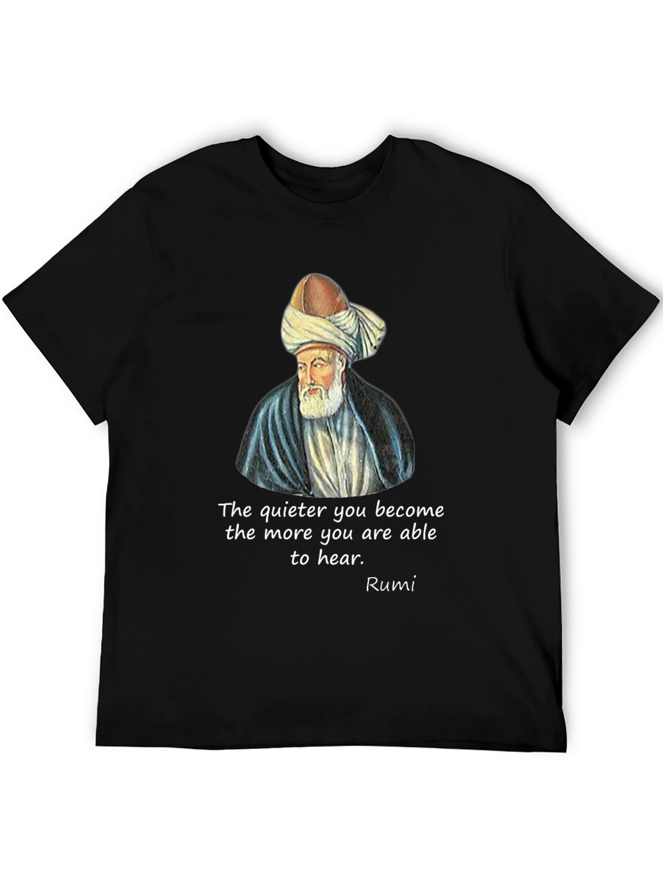 Rumi Quote Graphic T-Shirt - Unisex Black Tee