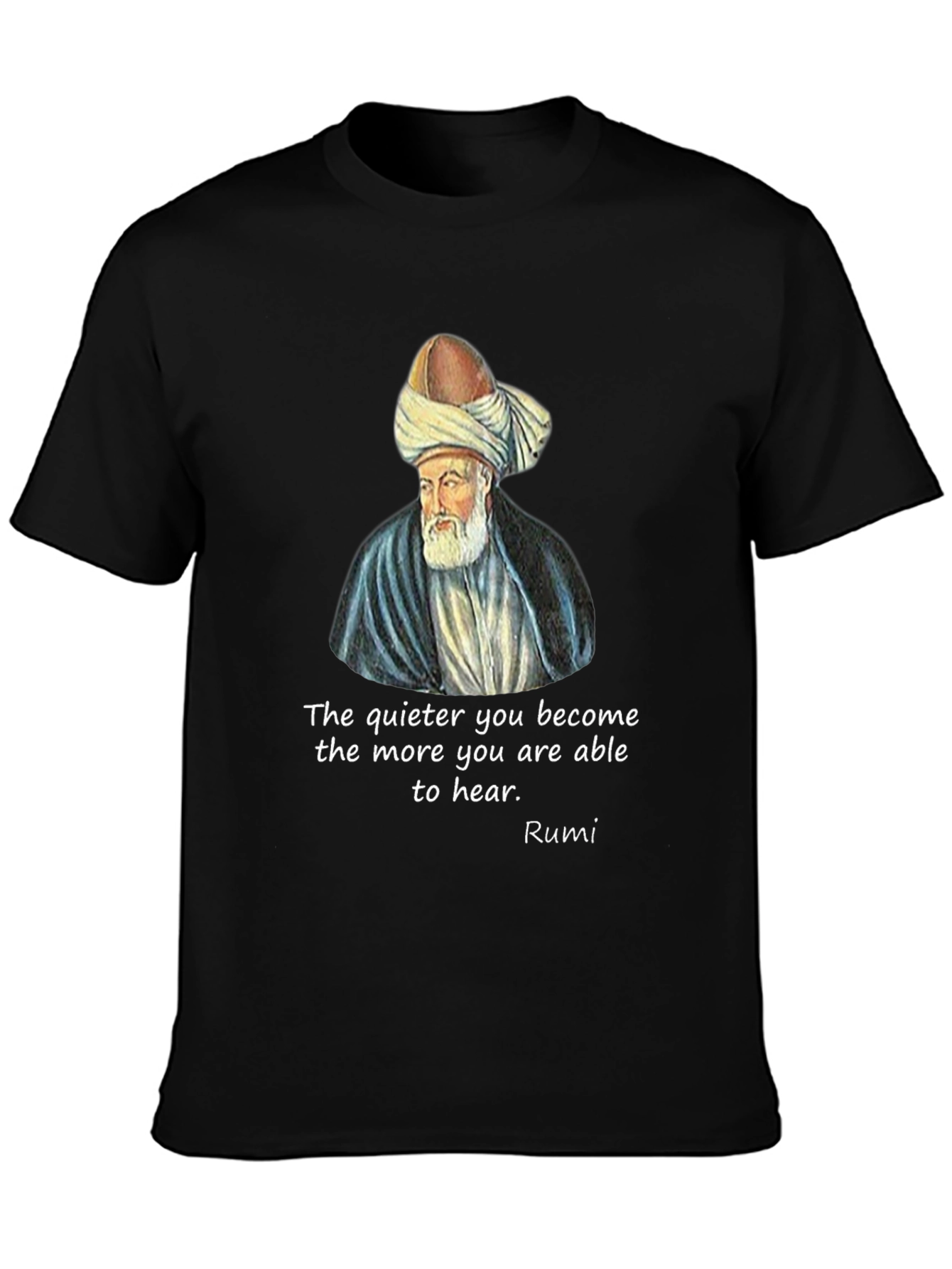 Rumi Quote Graphic T-Shirt - Unisex Black Tee