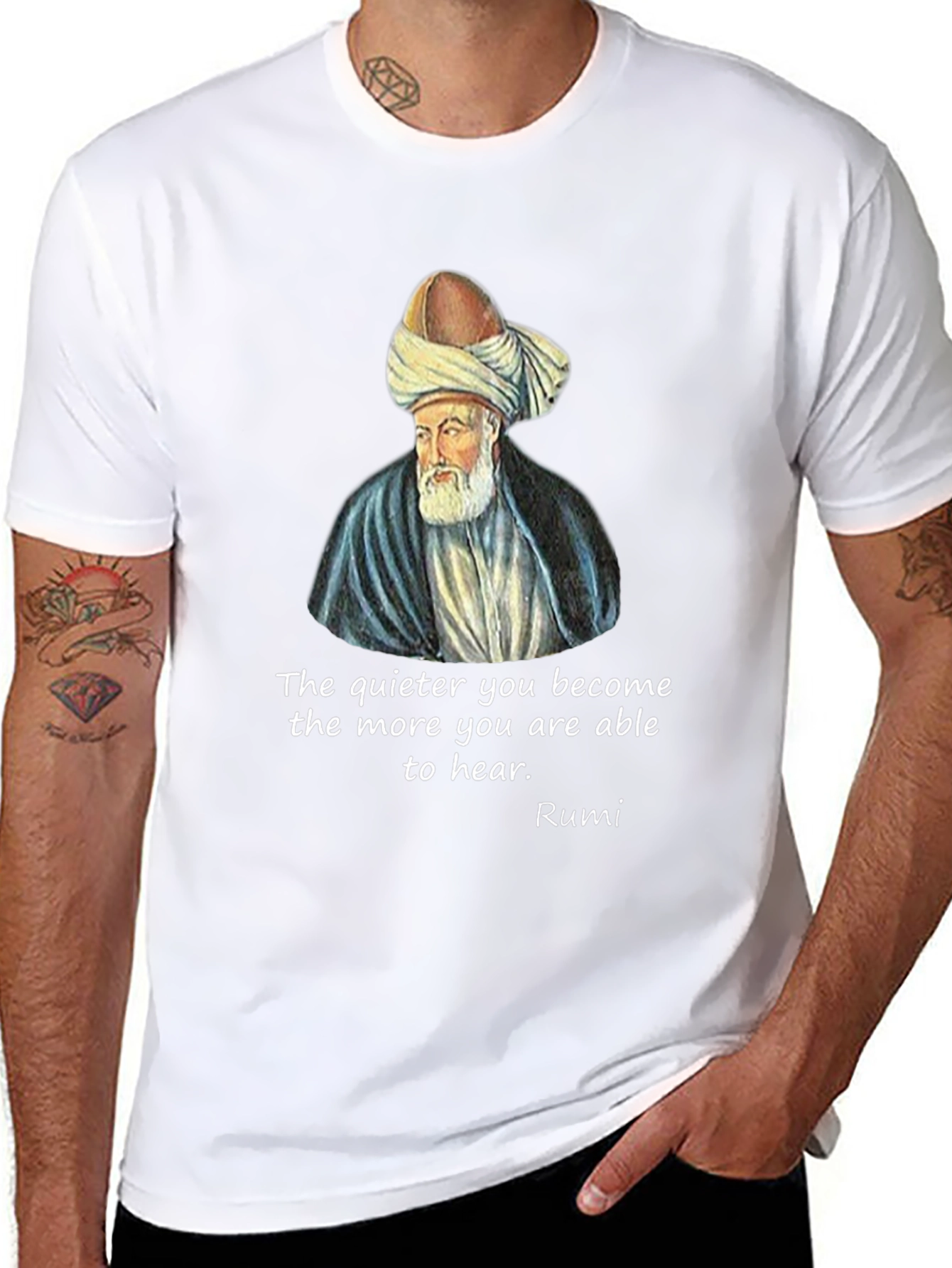 Rumi Quote Graphic T-Shirt - Unisex Black Tee