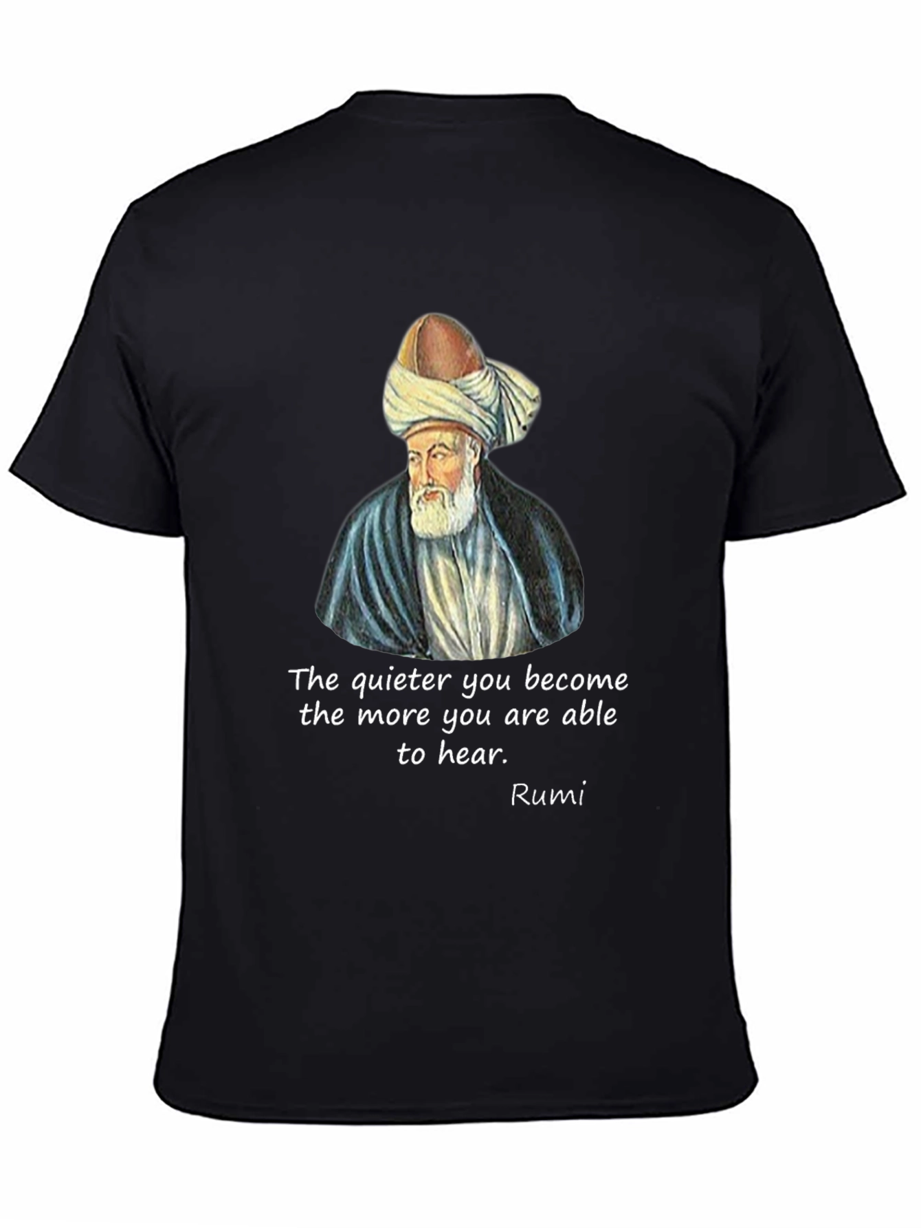 Rumi Quote Graphic T-Shirt - Unisex Black Tee