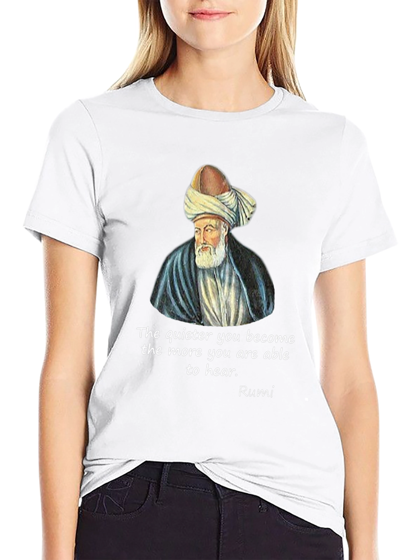 Rumi Quote Graphic T-Shirt - Unisex Black Tee