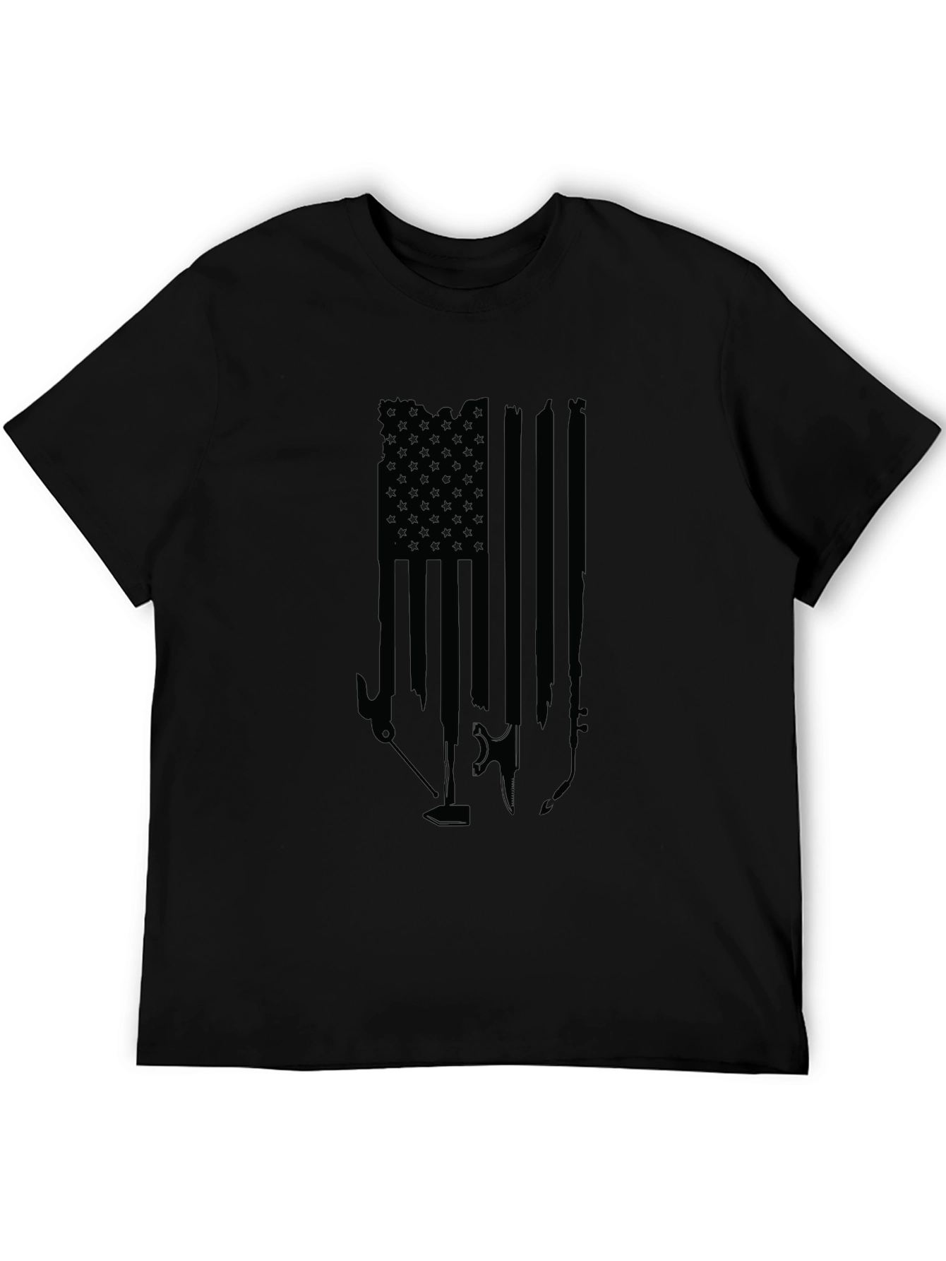 American Tools Flag Graphic T-Shirt - Black