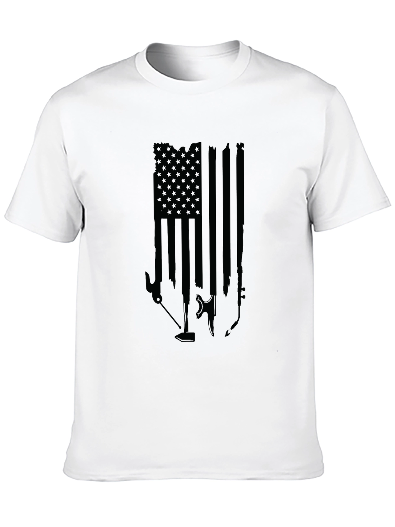 American Tools Flag Graphic T-Shirt - Black