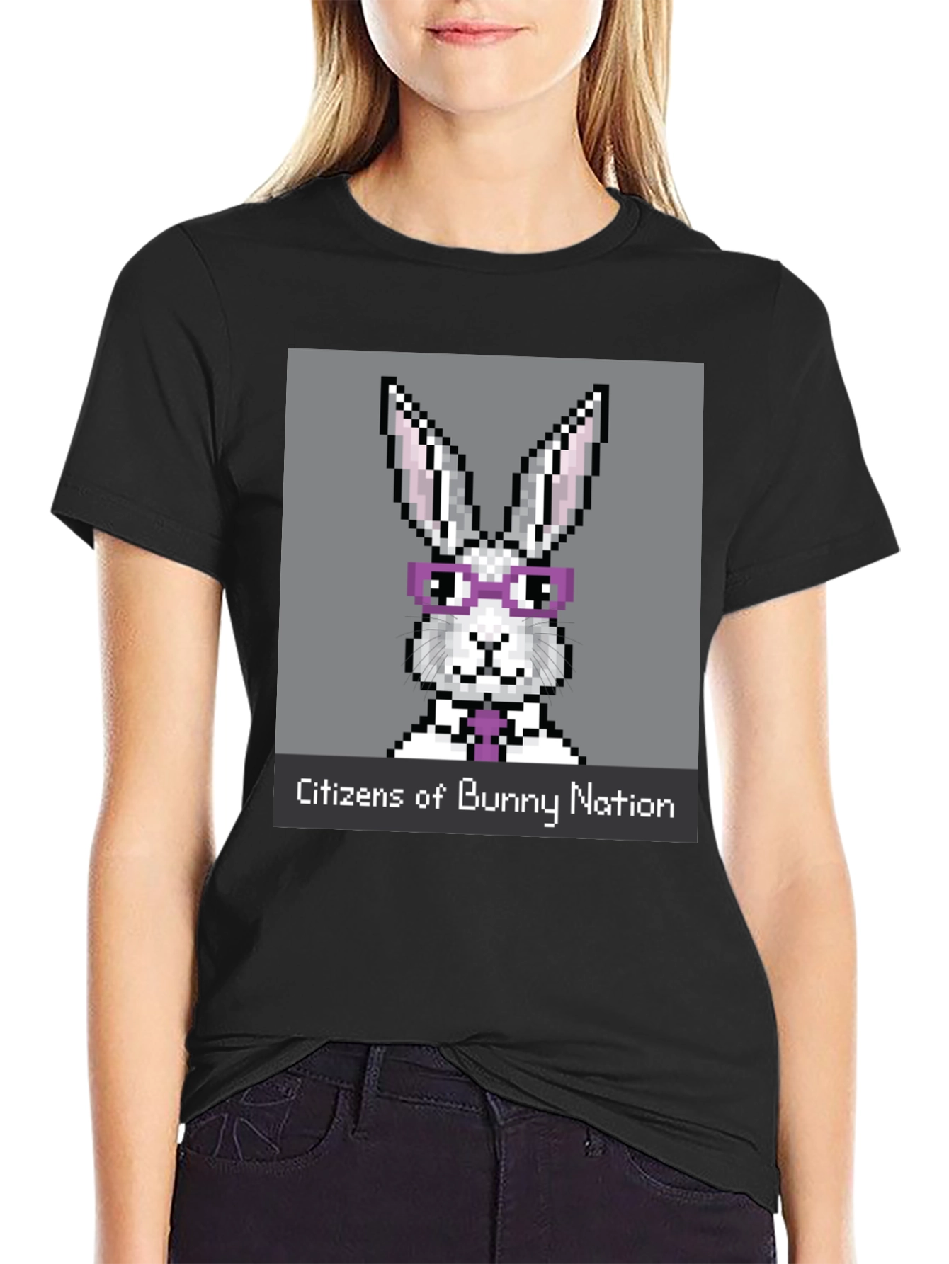 Citizens of Bunny Nation Pixel Art T-Shirt