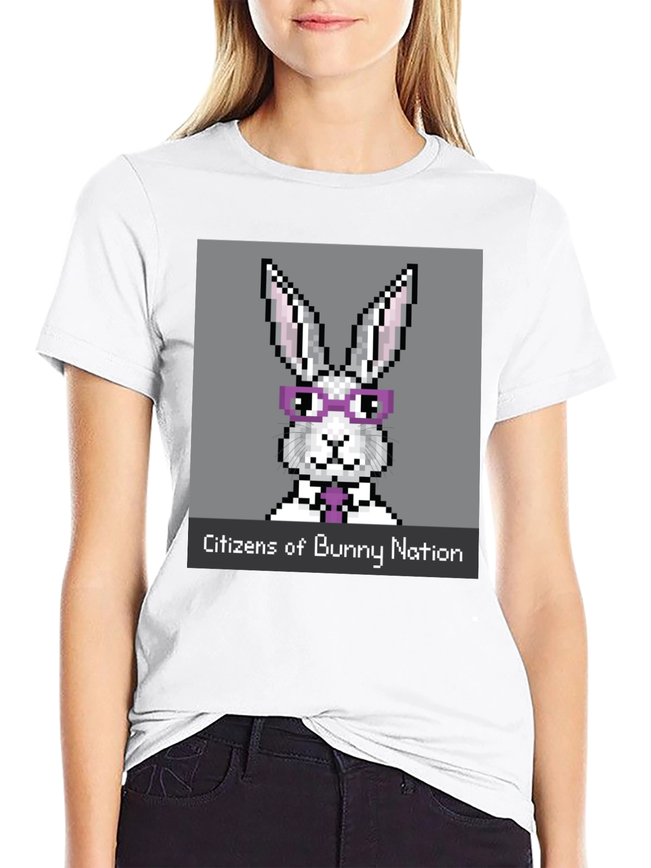 Citizens of Bunny Nation Pixel Art T-Shirt