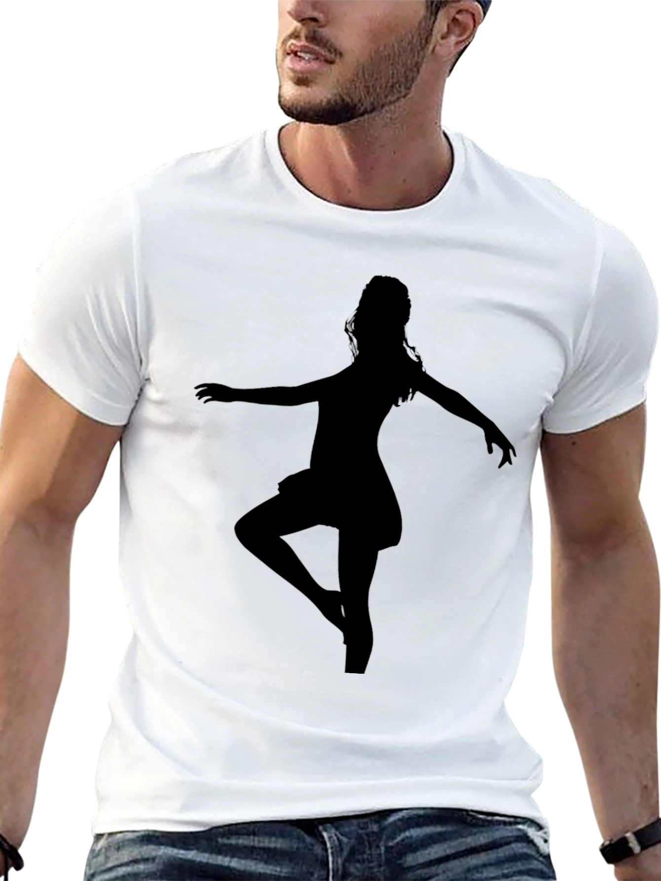 Ballerina Silhouette T-Shirt - Black Graphic Tee