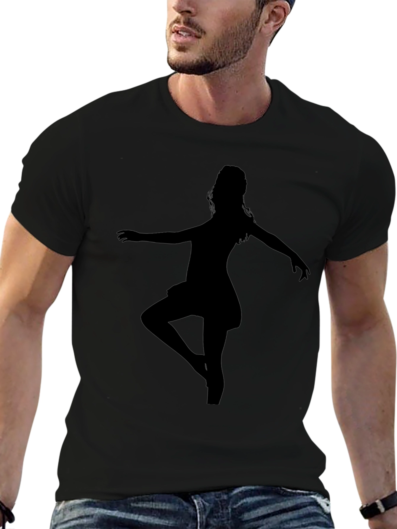 Ballerina Silhouette T-Shirt - Black Graphic Tee