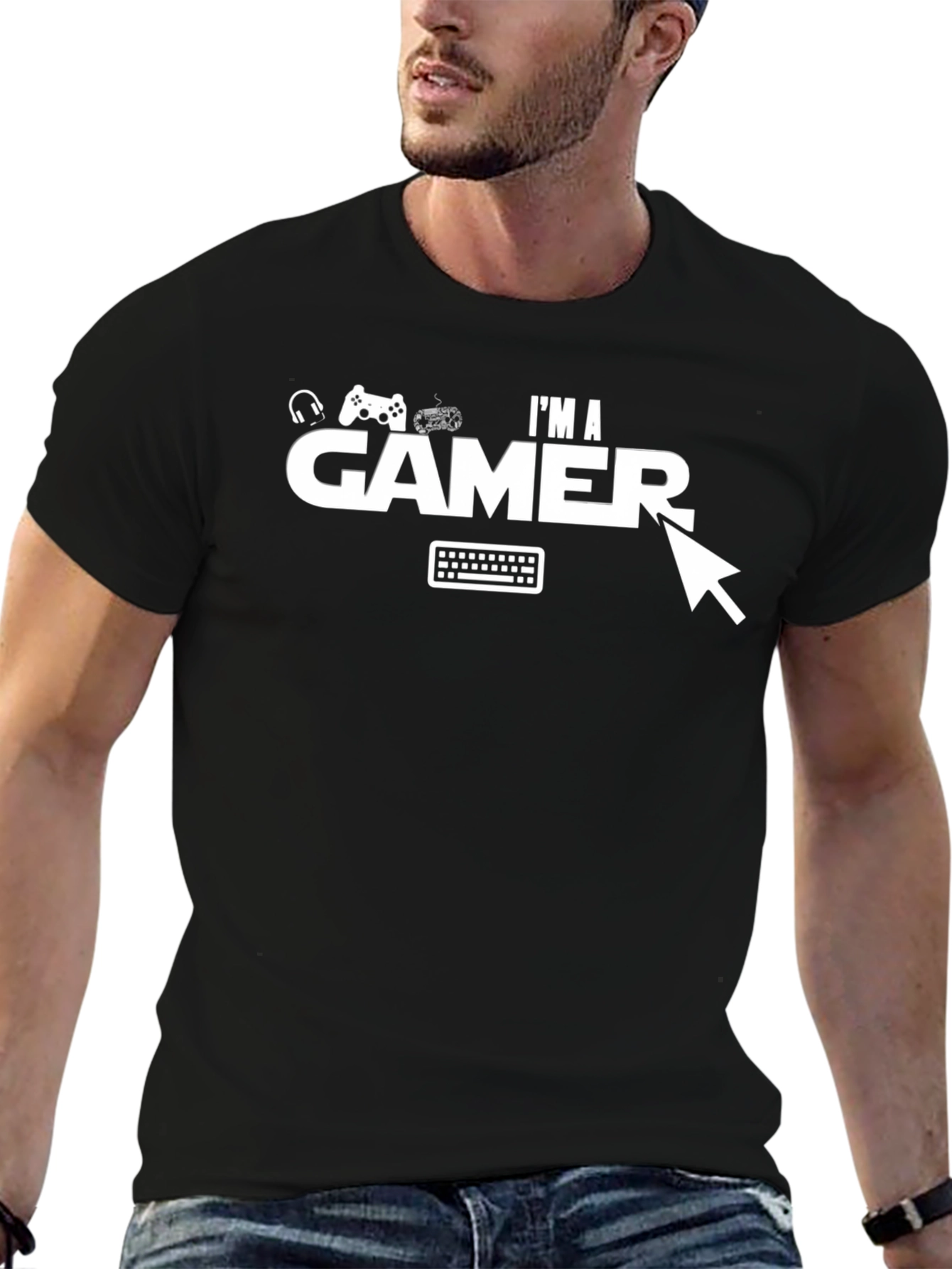 Im A Gamer Graphic T-Shirt - Black